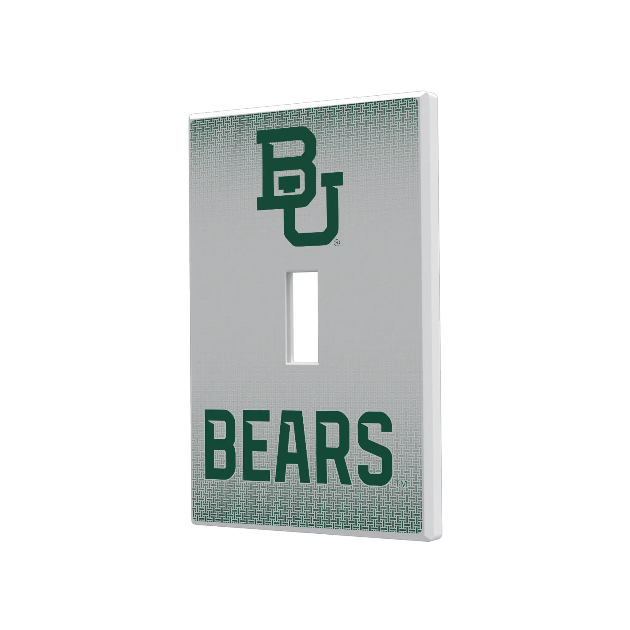 Baylor University Bears Linen Hidden-Screw Light Switch Plate