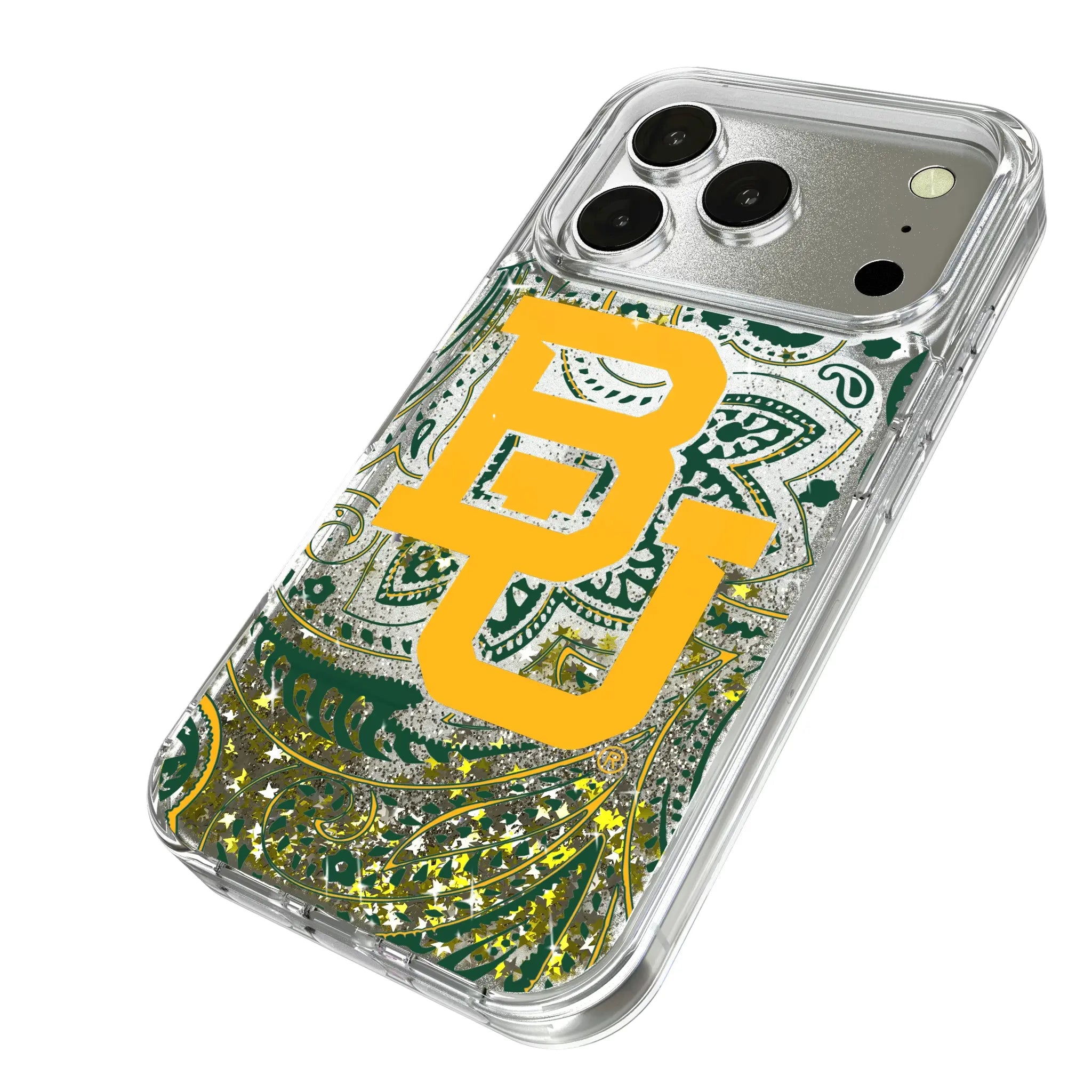 Baylor University Bears Paisley Glitter Phone Case
