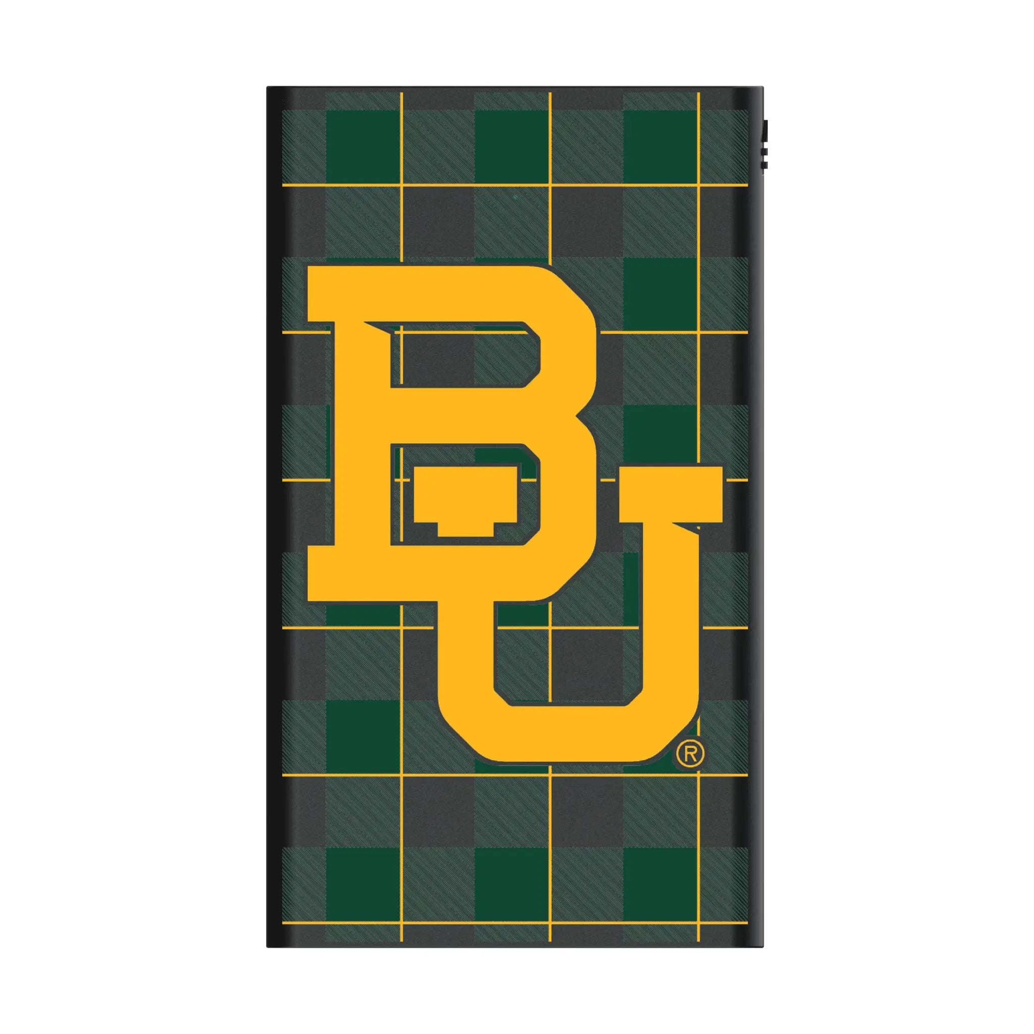 Baylor University Bears Plaid 5000mAh Flat Powerbank