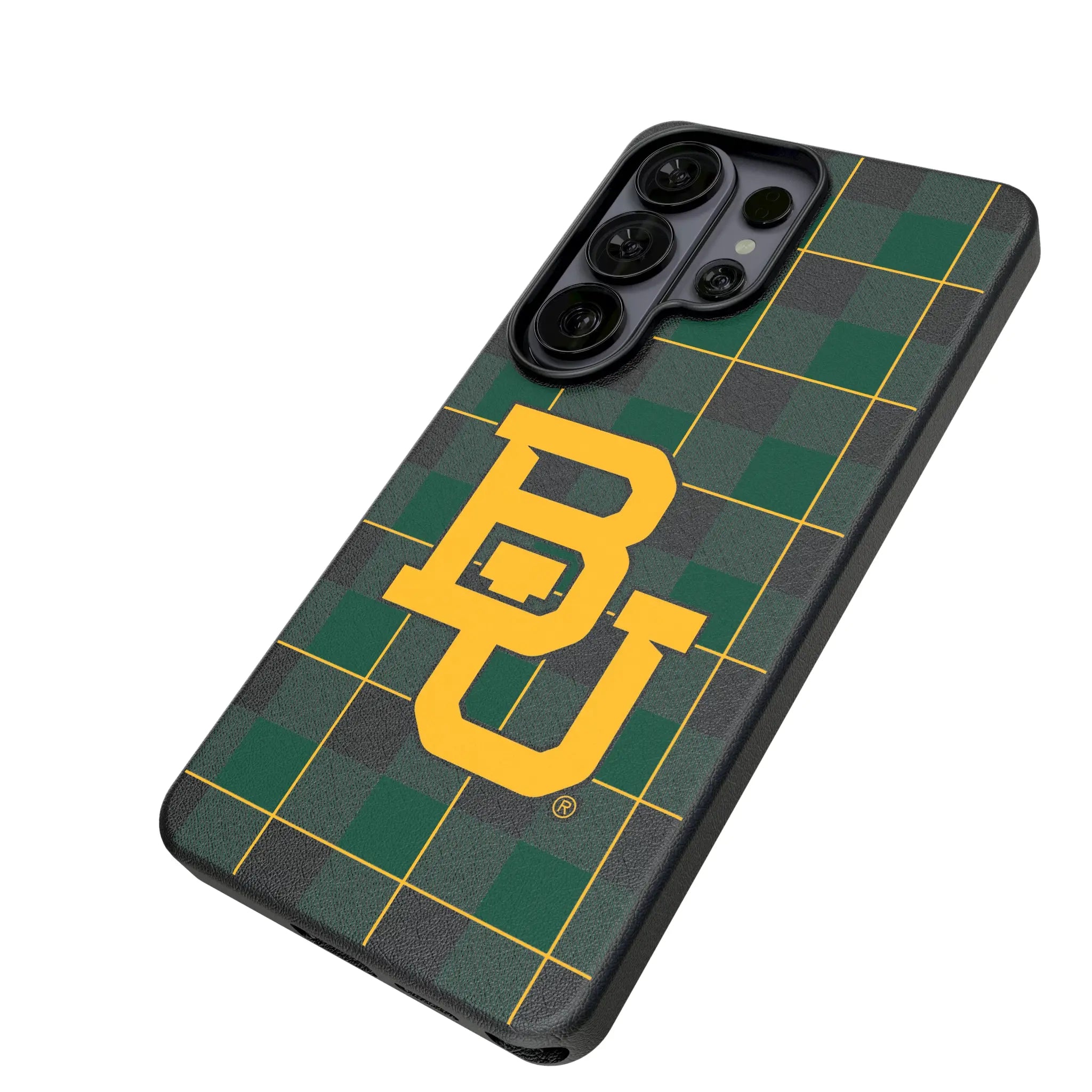 Baylor University Bears Plaid MagSafe Compatible Phone Case for Samsung Galaxy