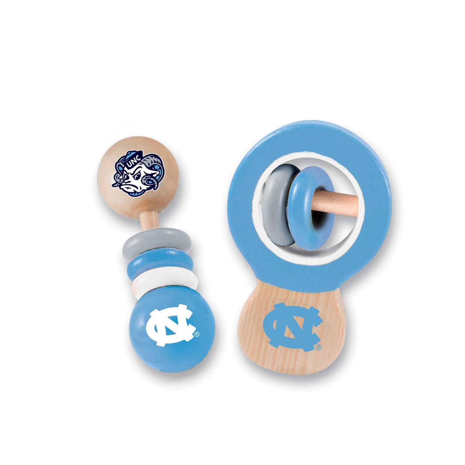 UNC Tar Heels Baby Rattles 2-Pack - Sports Gifts, Sports Memorabilia, Sports Collectibles, Fan Shop