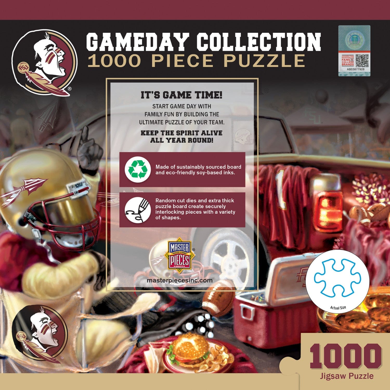 Florida State Seminoles Gameday 1000 Piece Jigsaw Puzzle - Sports Gifts, Sports Memorabilia, Sports Collectibles, Fan Shop