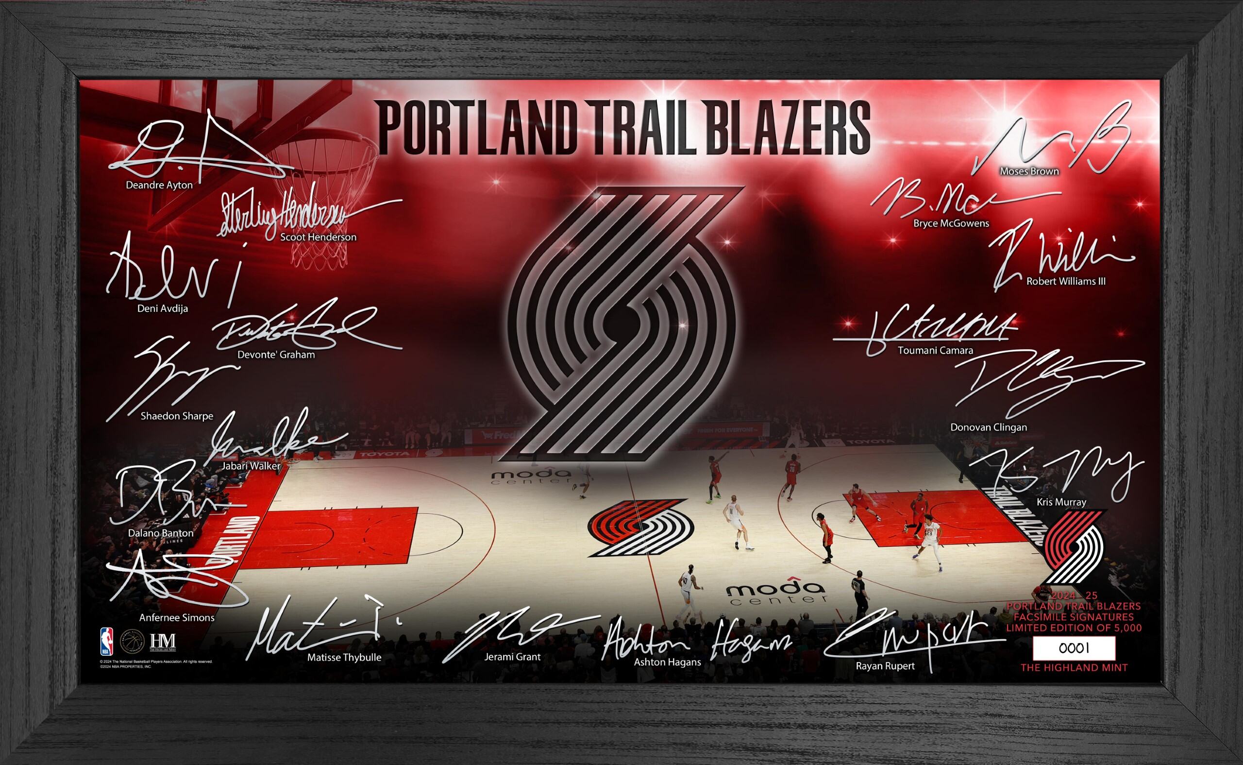 Portland Trail Blazers 2024-25 Signature Court - Sports Collectibles, Sports Memorabilia, Sports Fan Shop, Sports Gifts