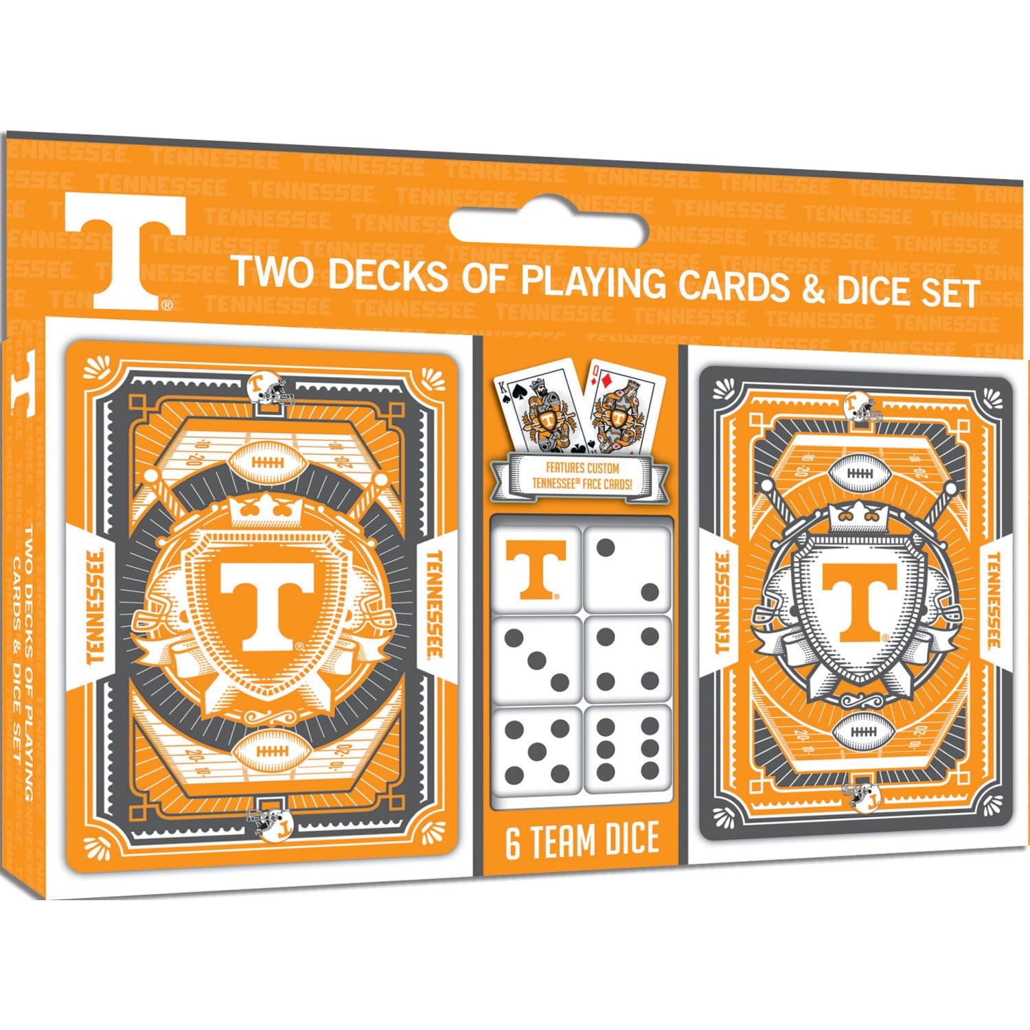 Tennessee Volunteers 2-Pack Playing Cards and Dice Set - Sports Gifts, Sports Memorabilia, Sports Collectibles, Fan Shop