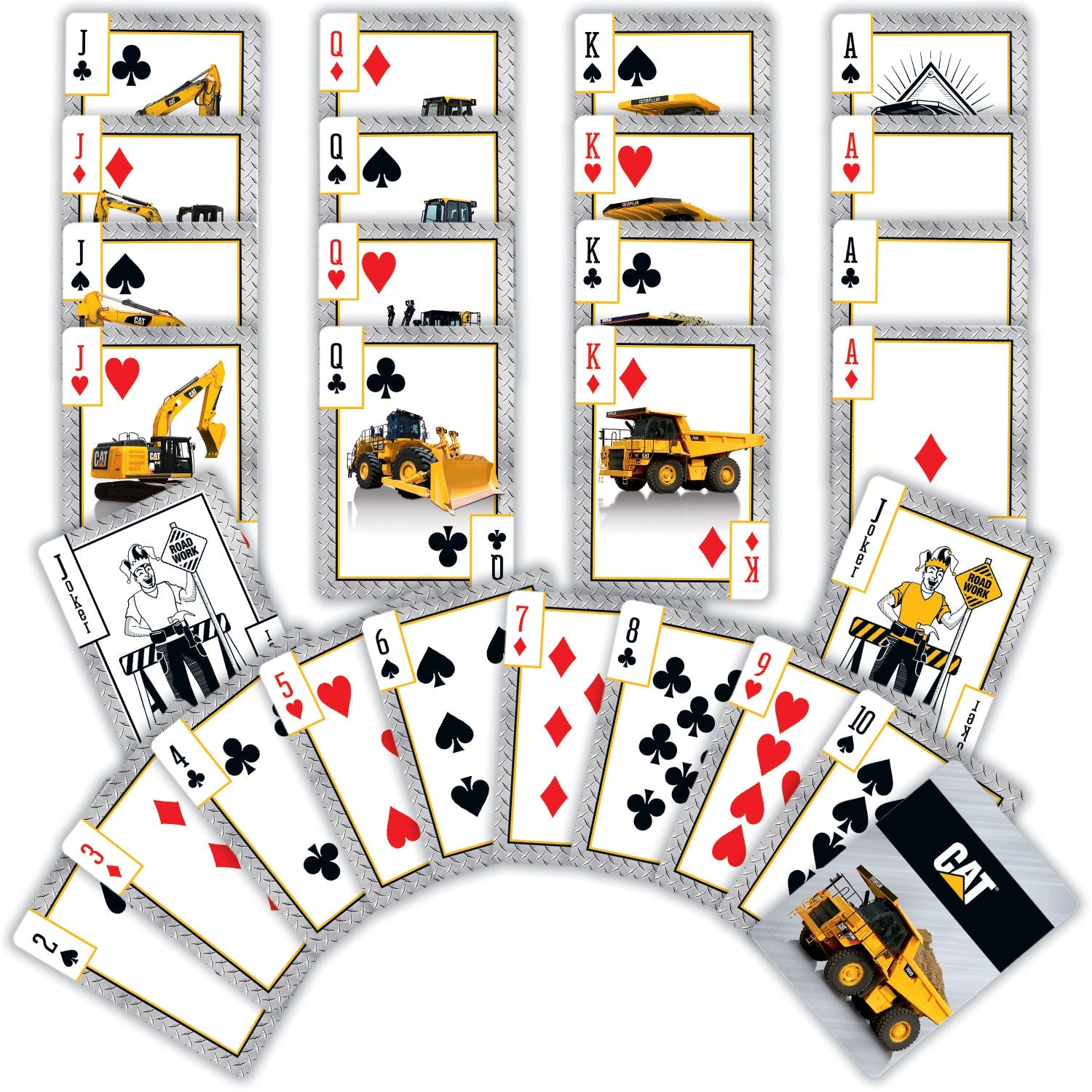 CAT - Caterpillar Playing Cards - 54 Card Deck - 757 Sports Collectibles