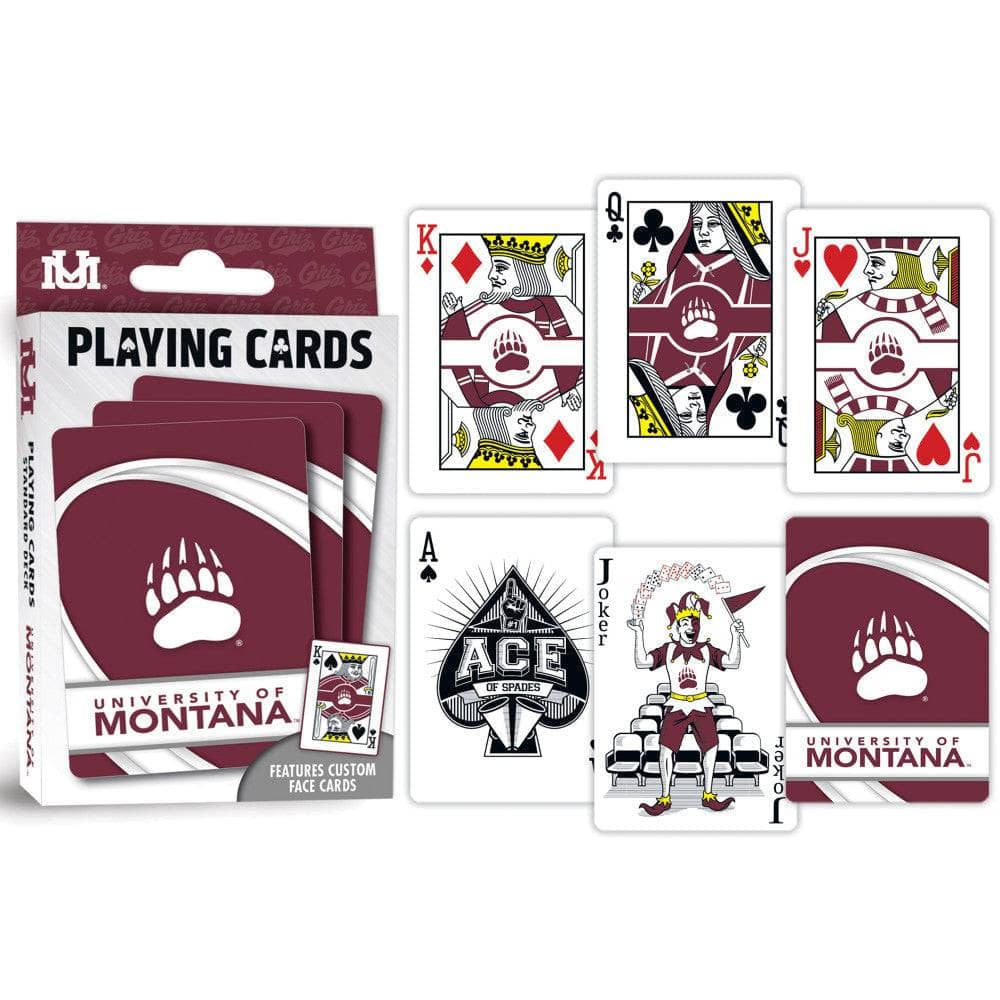 Montana Grizzlies 54-Card Deck Playing Cards - Sports Gifts, Sports Memorabilia, Sports Collectibles, Fan Shop