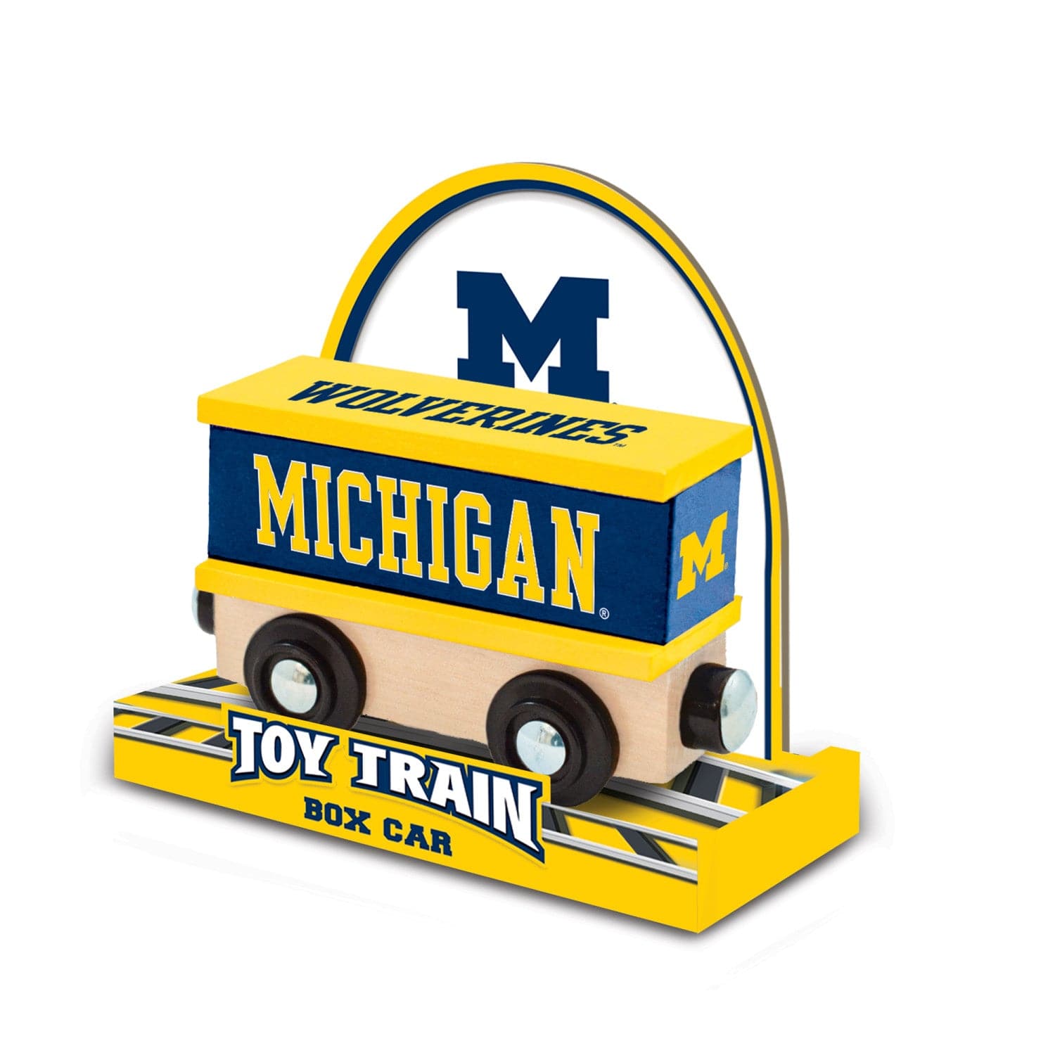 Michigan Wolverines Toy Train Box Car - Officially Licensed NCAA Merchandise