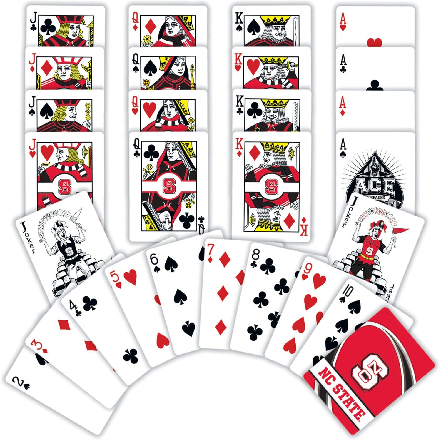 NC State Wolfpack Playing Cards - 54 Card Deck - Sports Gifts, Sports Memorabilia, Sports Collectibles, Fan Shop