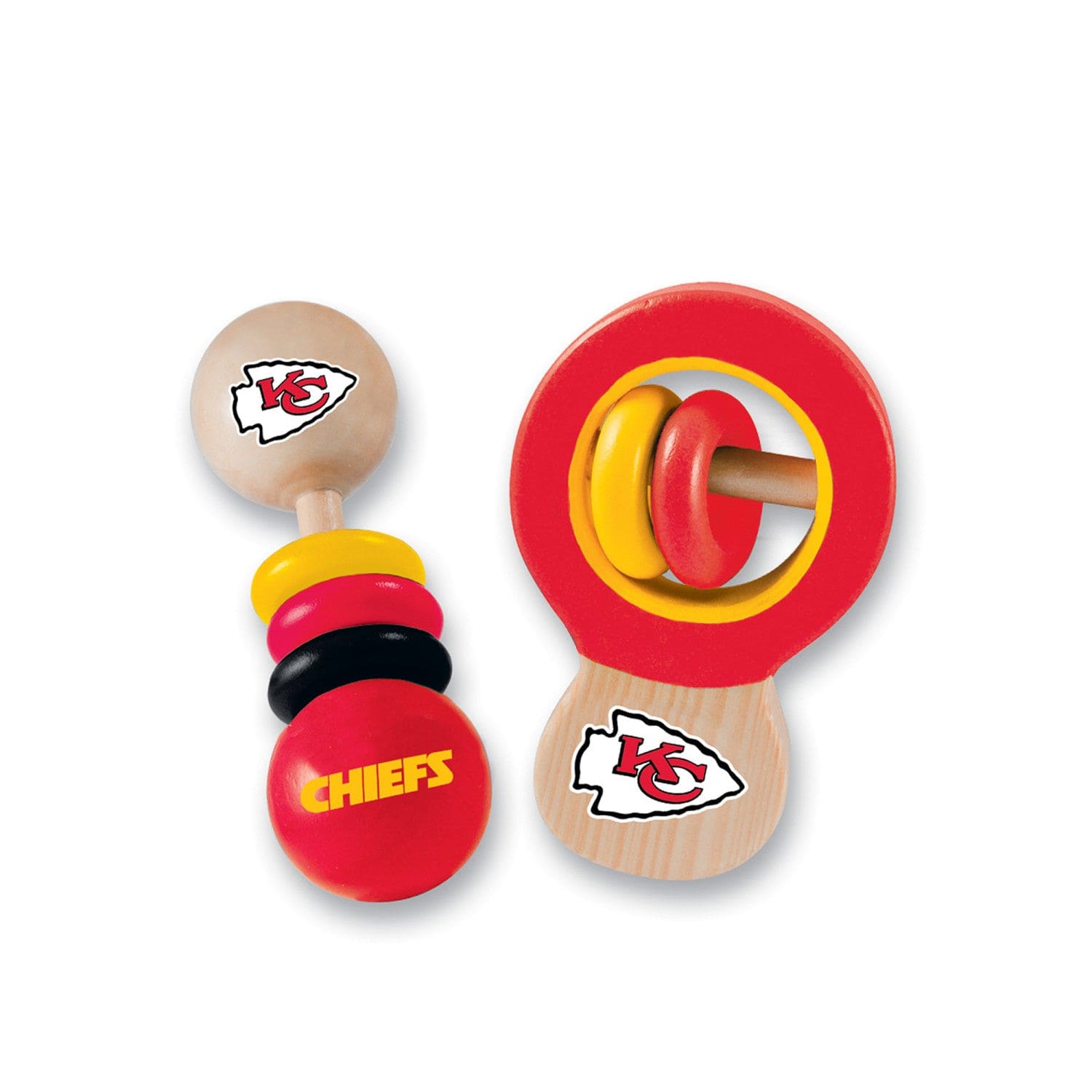 Kansas City Chiefs Baby Rattles 2-Pack