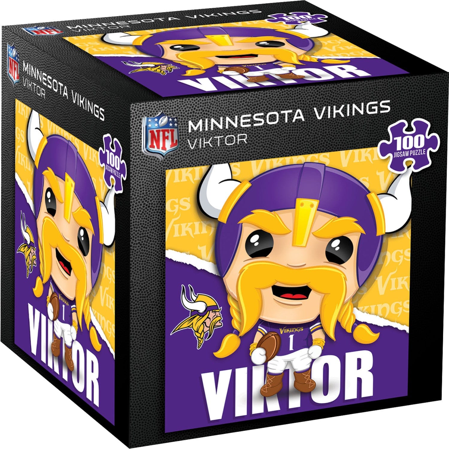 Viktor: 100-Piece Jigsaw Puzzle of Minnesota Vikings Mascot - Sports Gifts, Sports Memorabilia, Sports Collectibles, Fan Shop