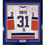 Framed Autographed/Signed Billy Smith 35x39 New York White Hockey Jersey JSA COA