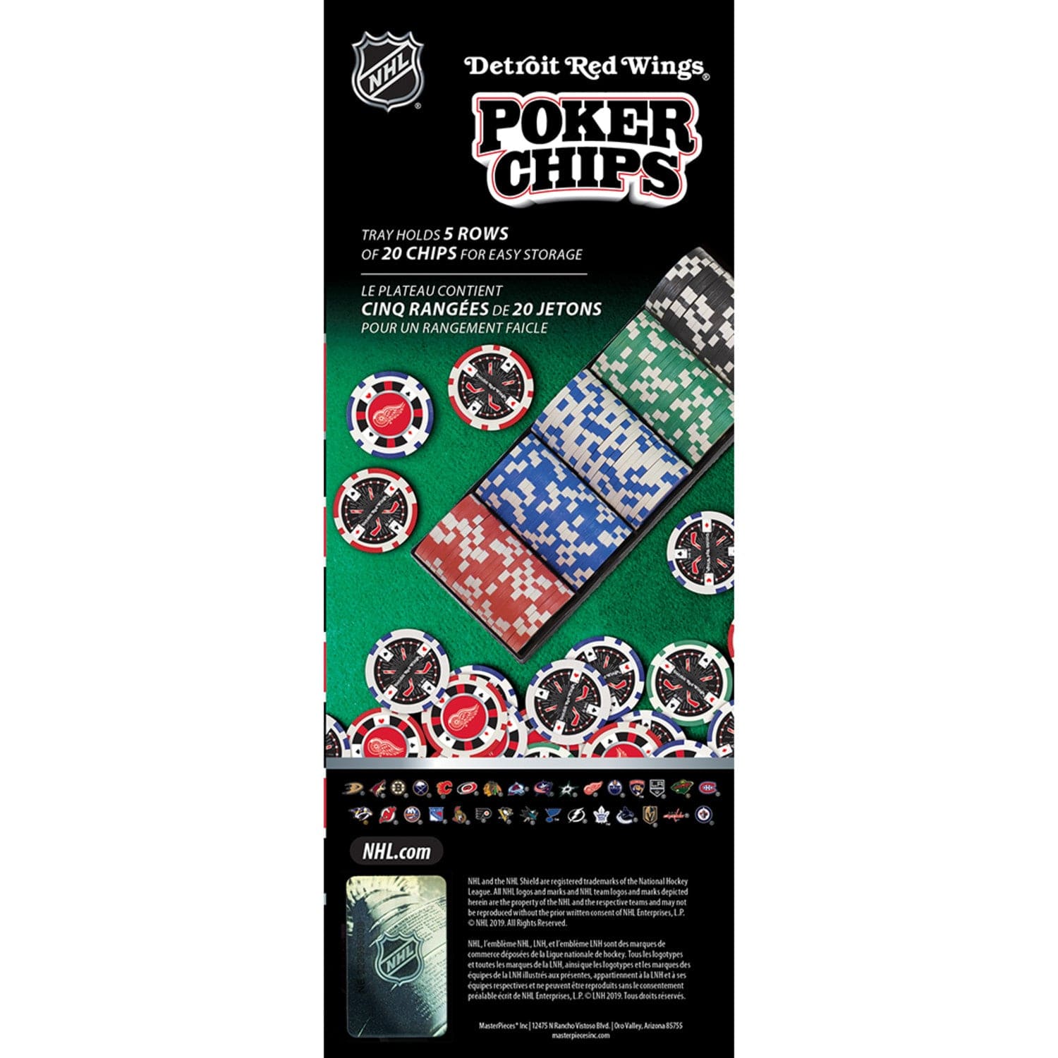 Detroit Red Wings 100 Piece Poker Chip Set - Sports Gifts, Sports Memorabilia, Sports Collectibles, Fan Shop