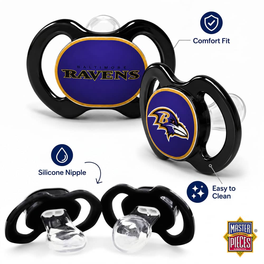 Baltimore Ravens Pacifier 2-Pack for Little Fans