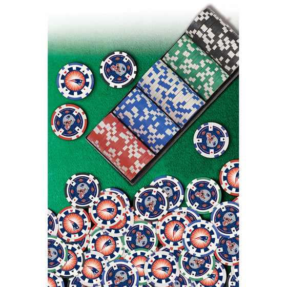 New England Patriots 100 Piece Poker Chips - 757 Sports Collectibles