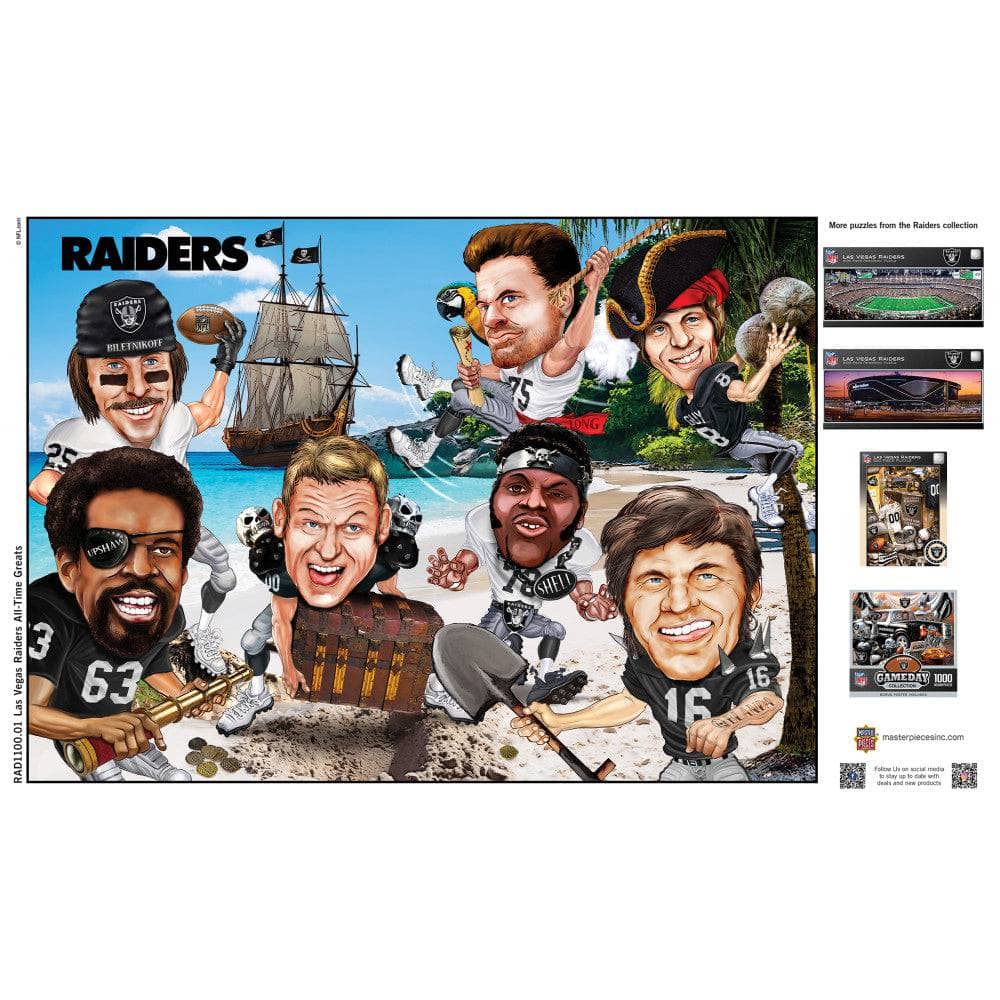 Las Vegas Raiders All-Time Greats 500-Piece Jigsaw Puzzle - Sports Gifts, Sports Memorabilia, Sports Collectibles, Fan Shop