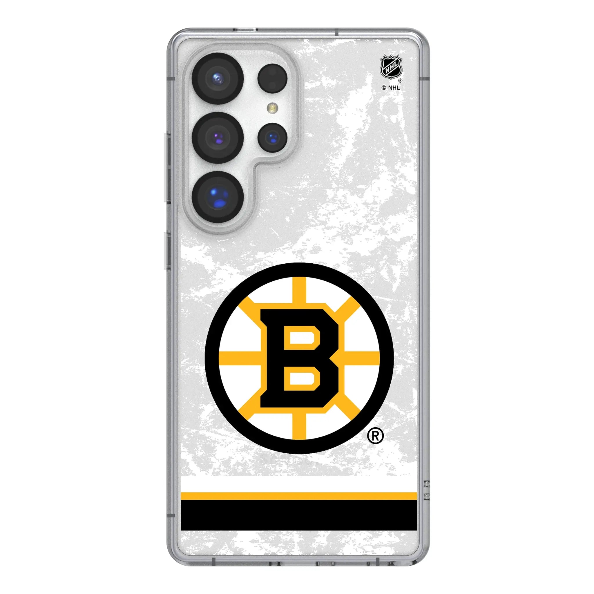 Boston Bruins Ice Stripe Clear Phone Case for Samsung Galaxy