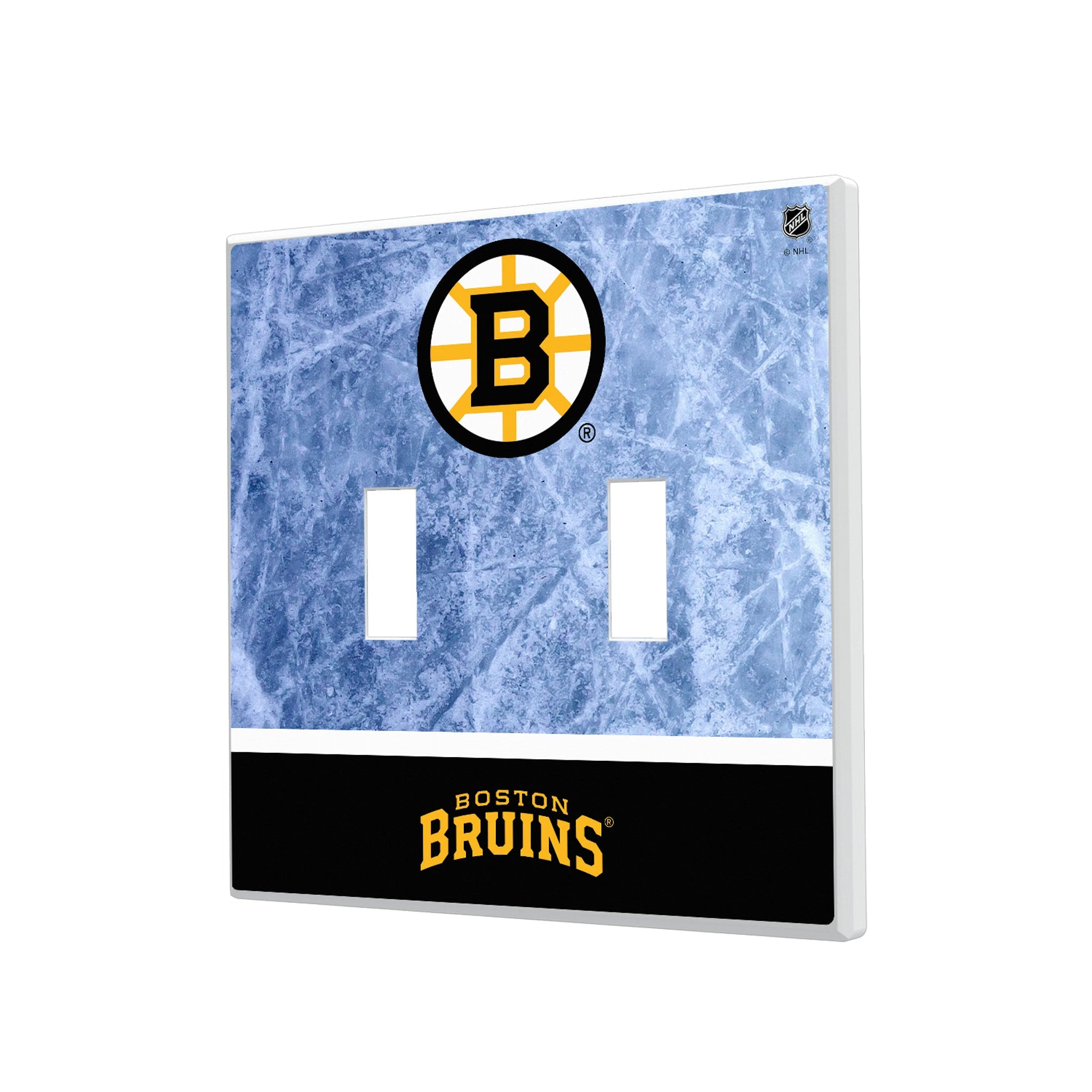 Boston Bruins Ice Wordmark Hidden-Screw Light Switch Plate