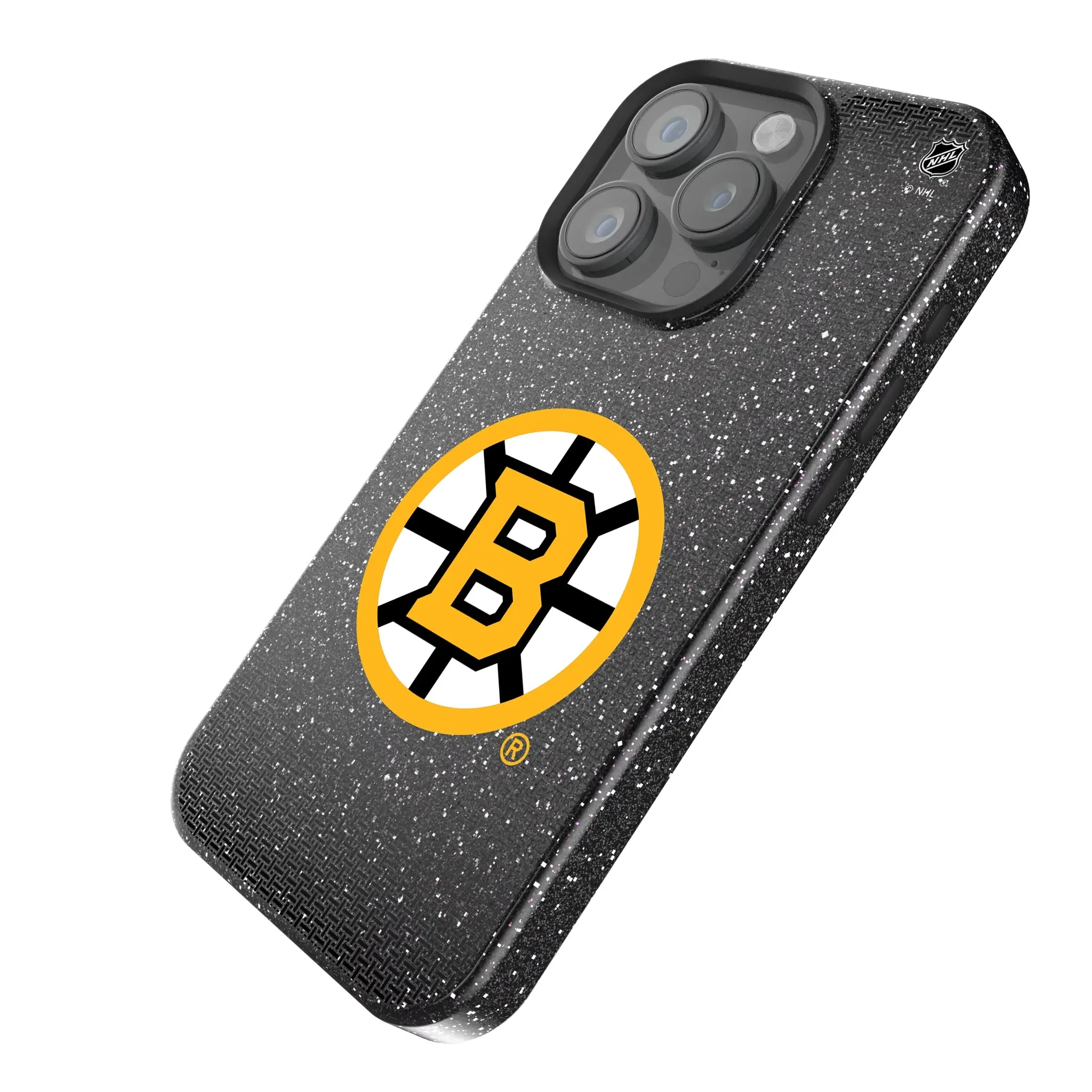 Boston Bruins Linen Bling Phone Case for Apple iPhone