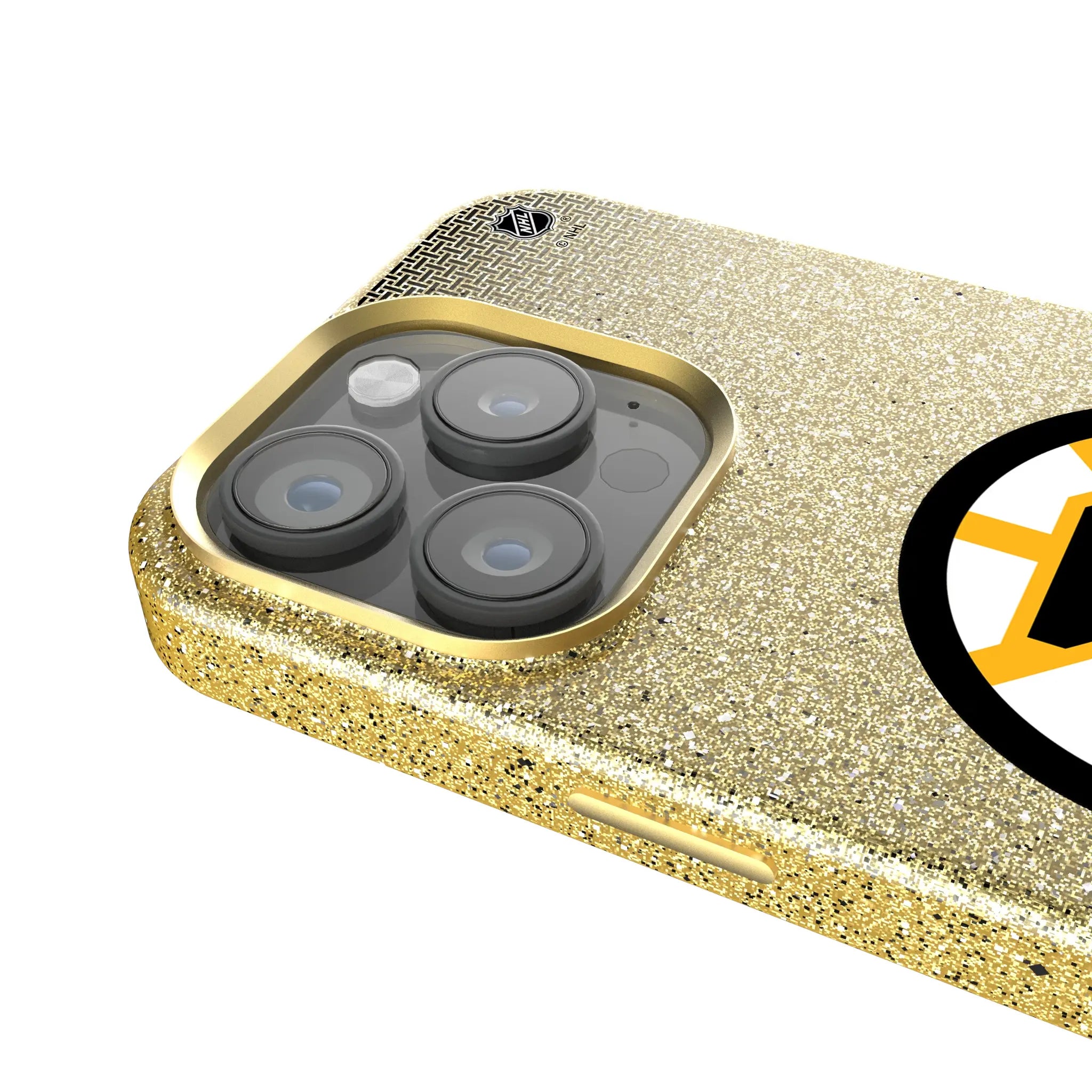 Boston Bruins Linen Bling Phone Case for Apple iPhone