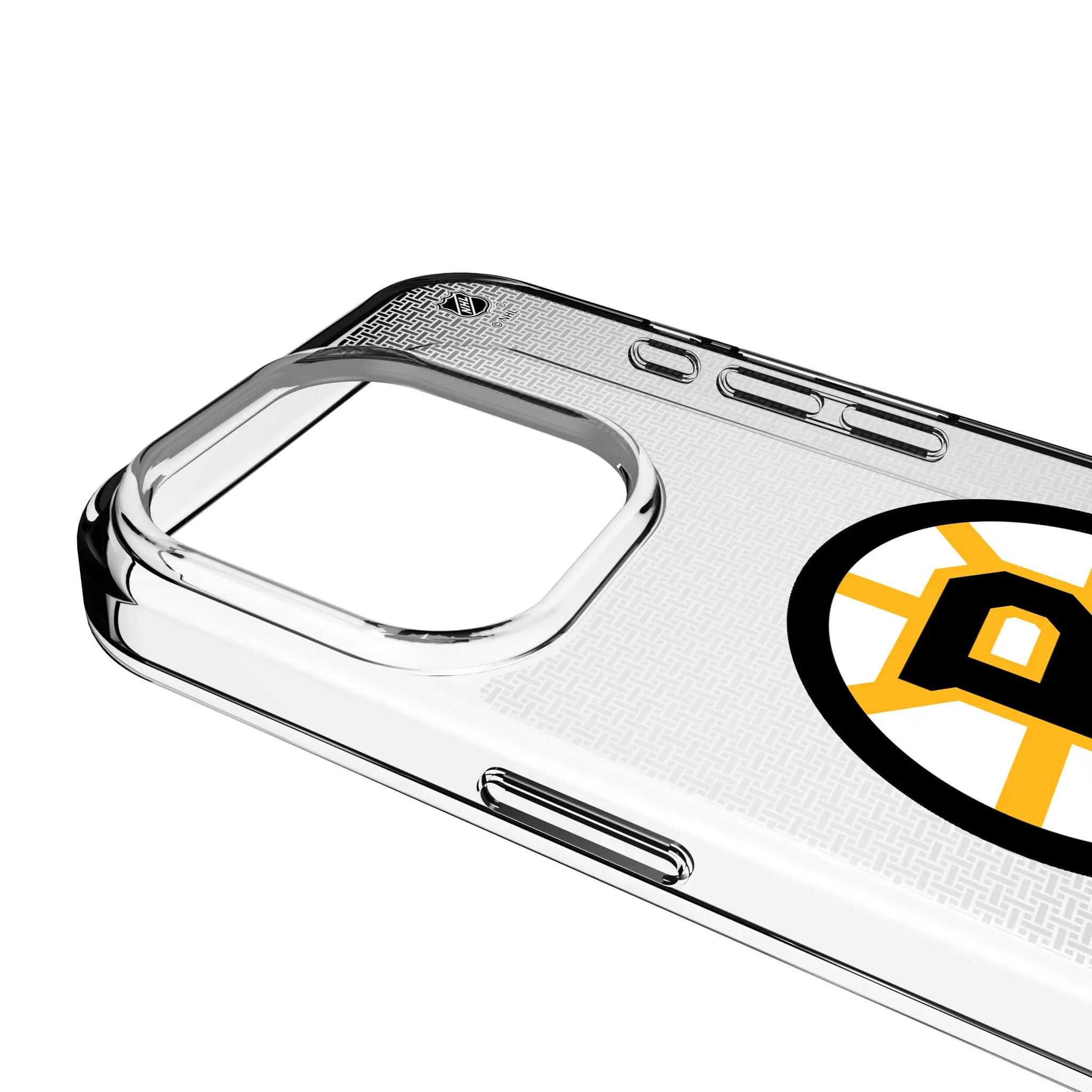 Boston Bruins Linen Clear Phone Case for Apple iPhone