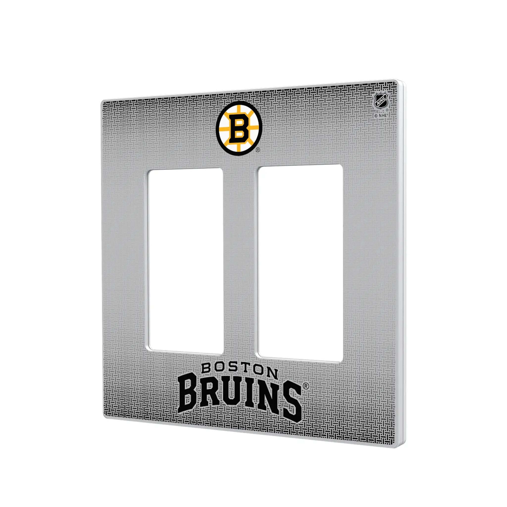 Boston Bruins Linen Hidden-Screw Light Switch Plate