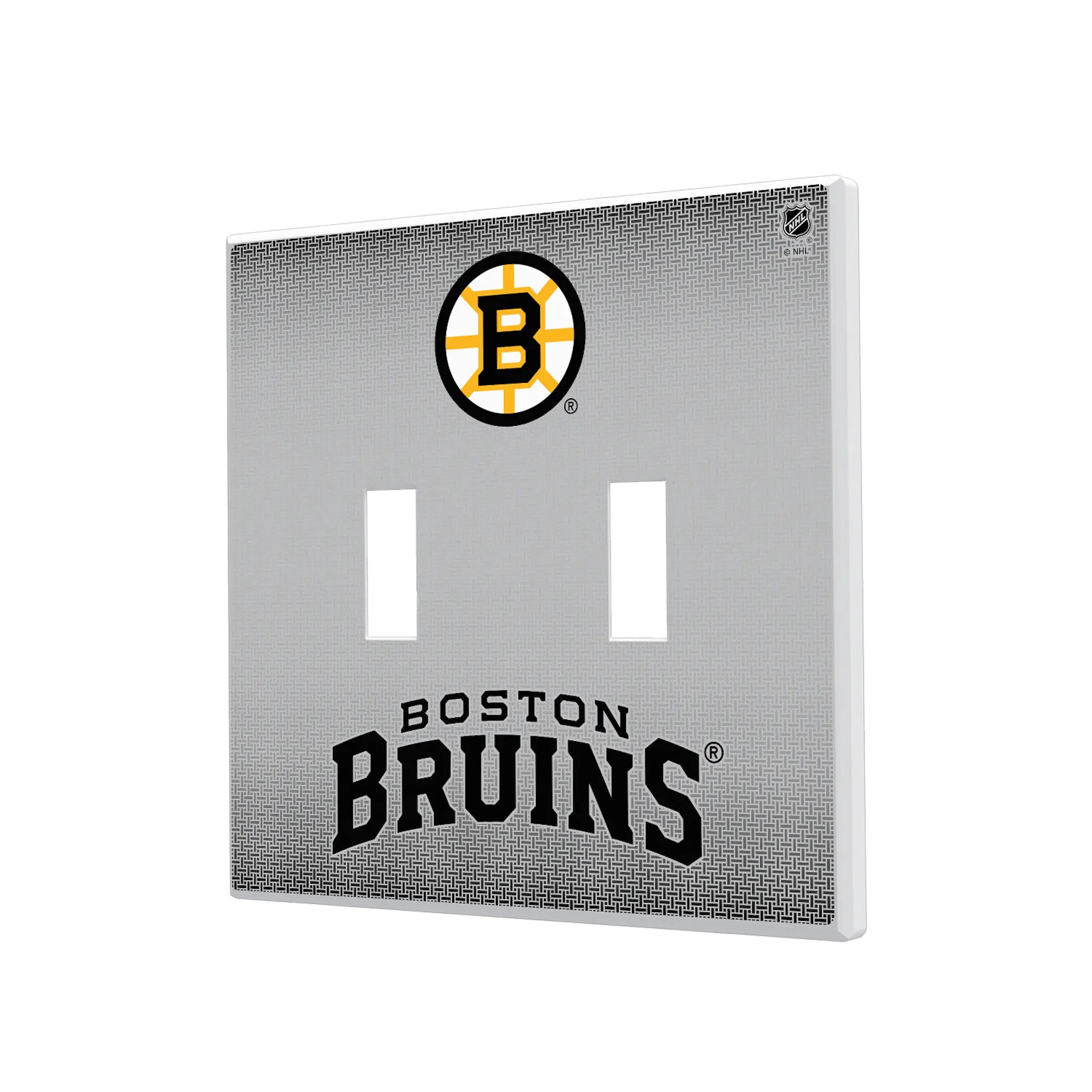 Boston Bruins Linen Hidden-Screw Light Switch Plate