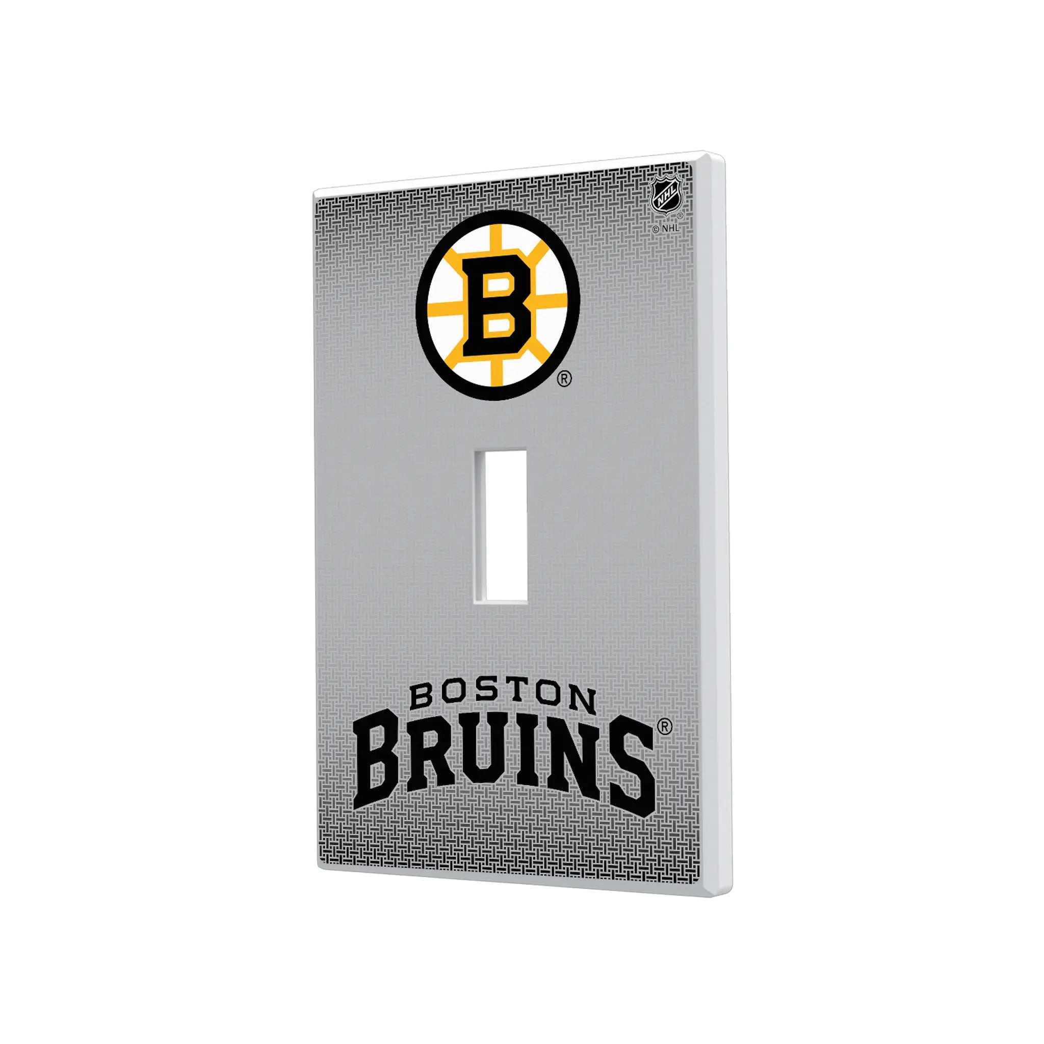 Boston Bruins Linen Hidden-Screw Light Switch Plate