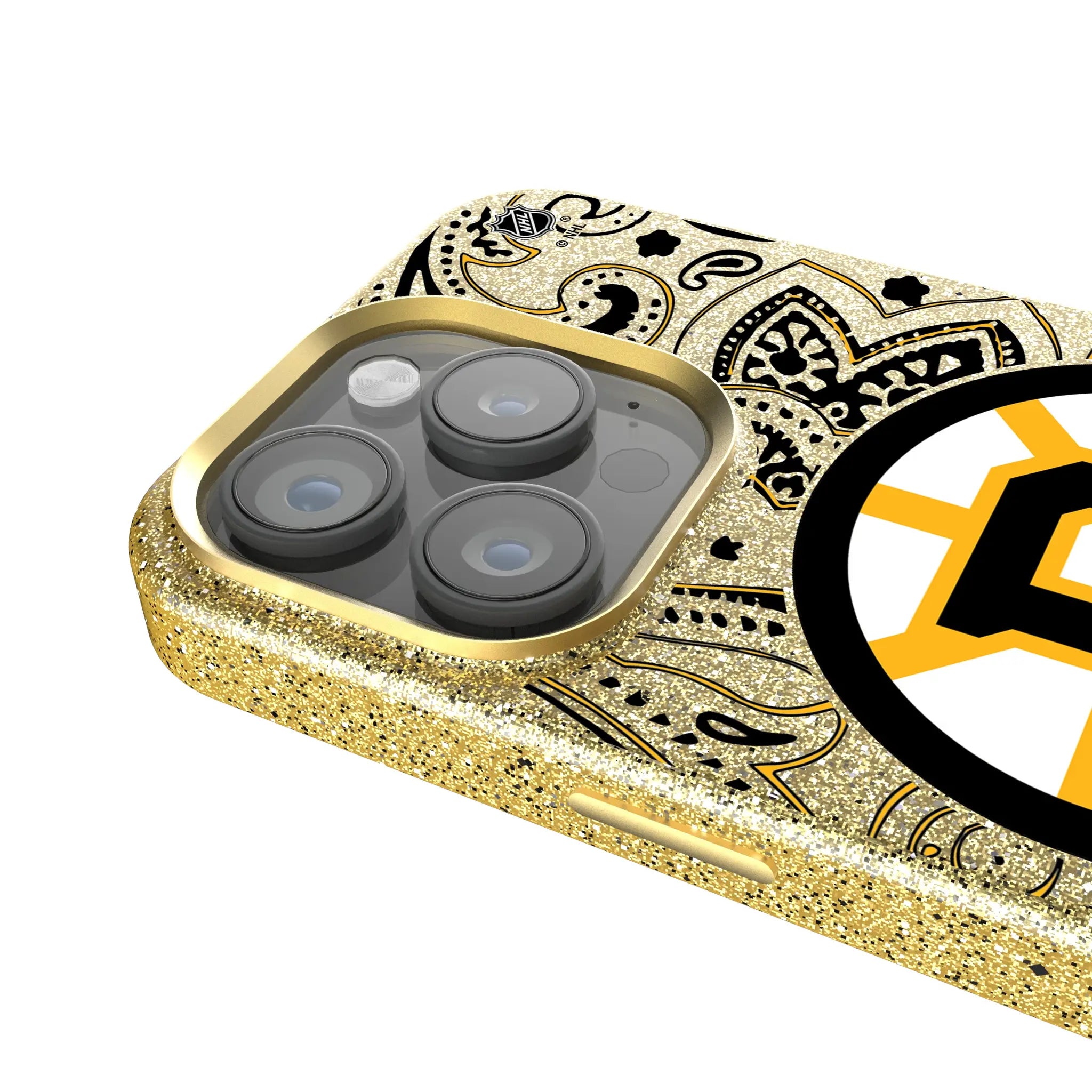 Boston Bruins Paisley Bling Phone Case