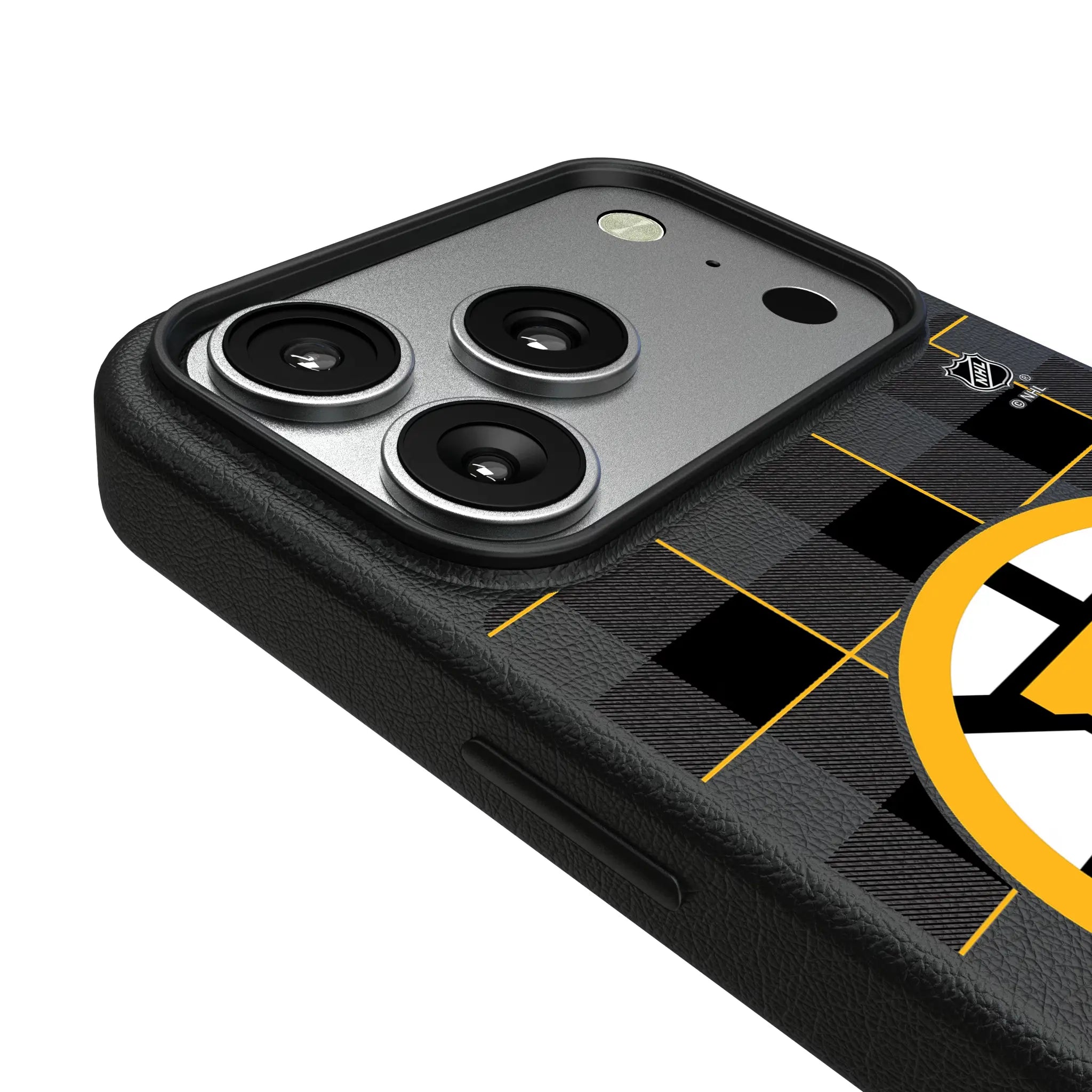 Boston Bruins Plaid MagSafe Compatible Phone Case for Apple iPhone