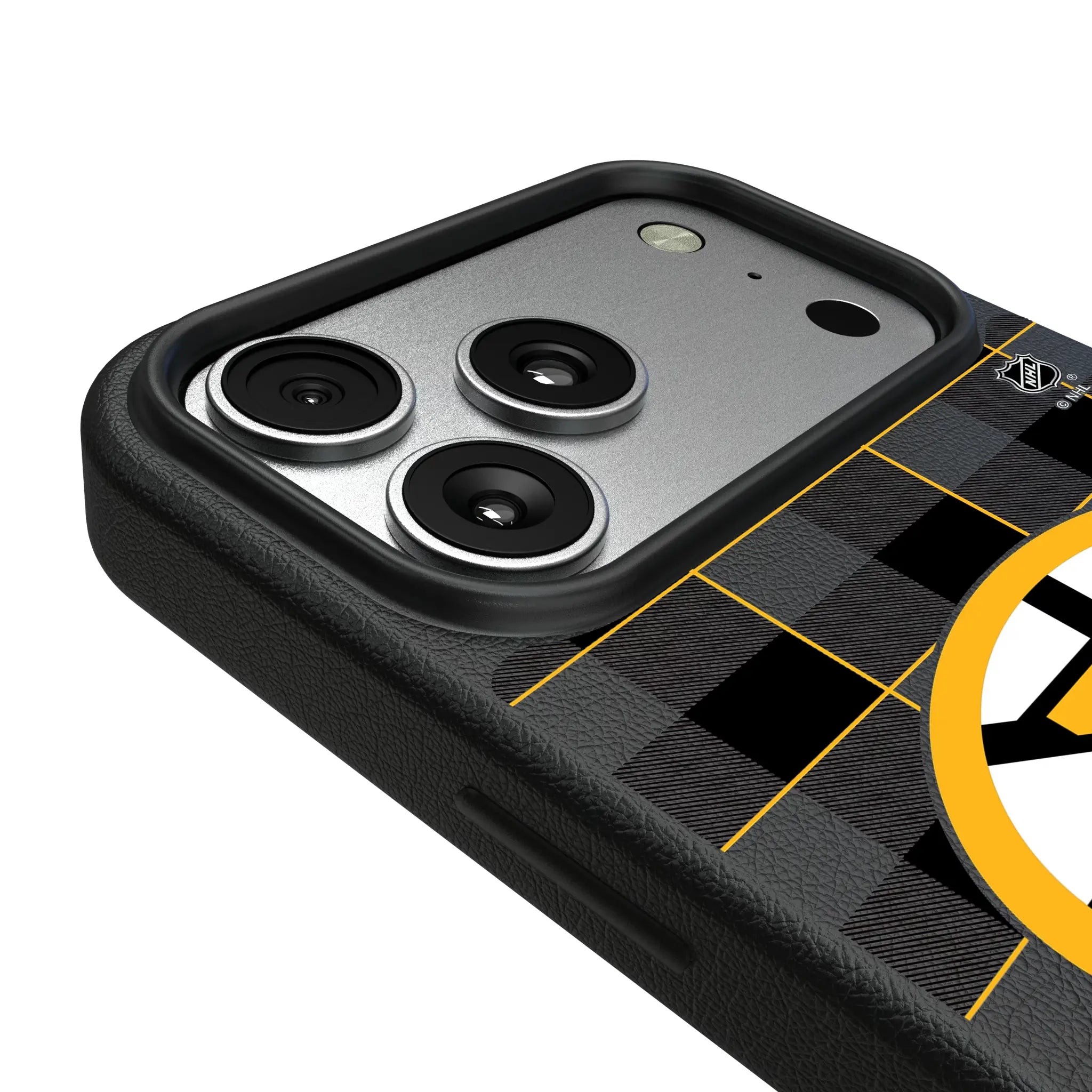 Boston Bruins Plaid MagSafe Compatible Phone Case for Apple iPhone