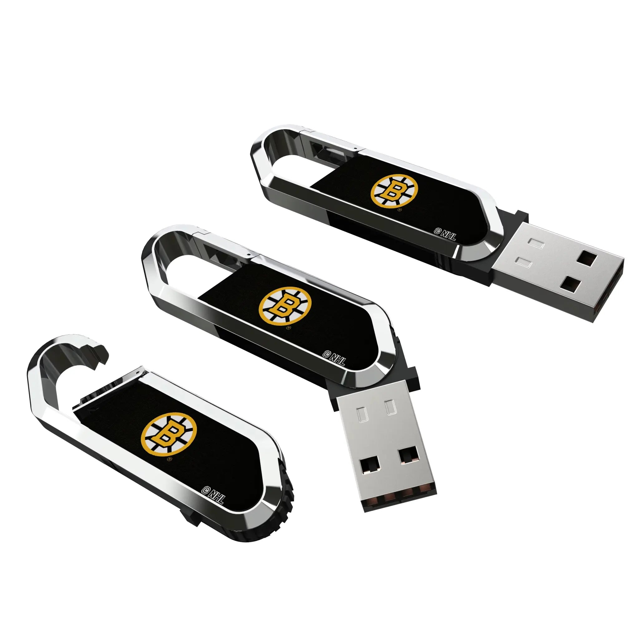 Boston Bruins Solid USB 32GB Clip Style Flash Drive