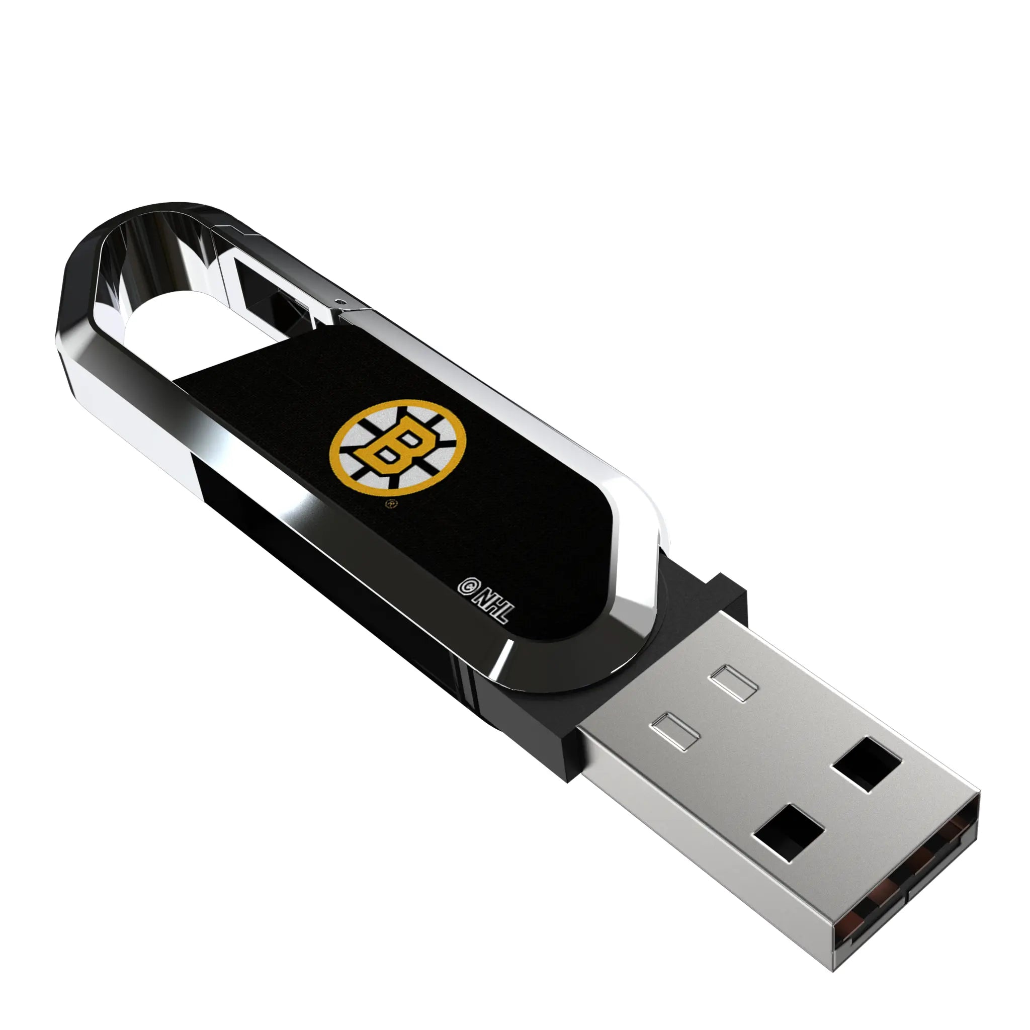 Boston Bruins Solid USB 32GB Clip Style Flash Drive