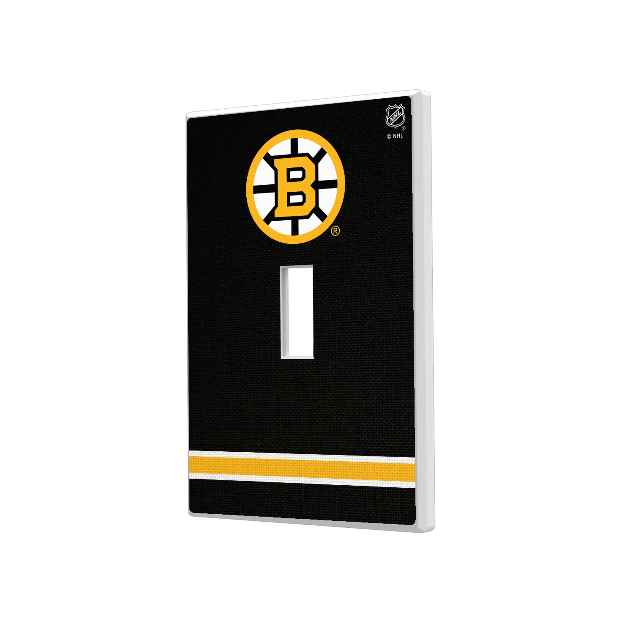 Boston Bruins Stripe Hidden-Screw Light Switch Plate