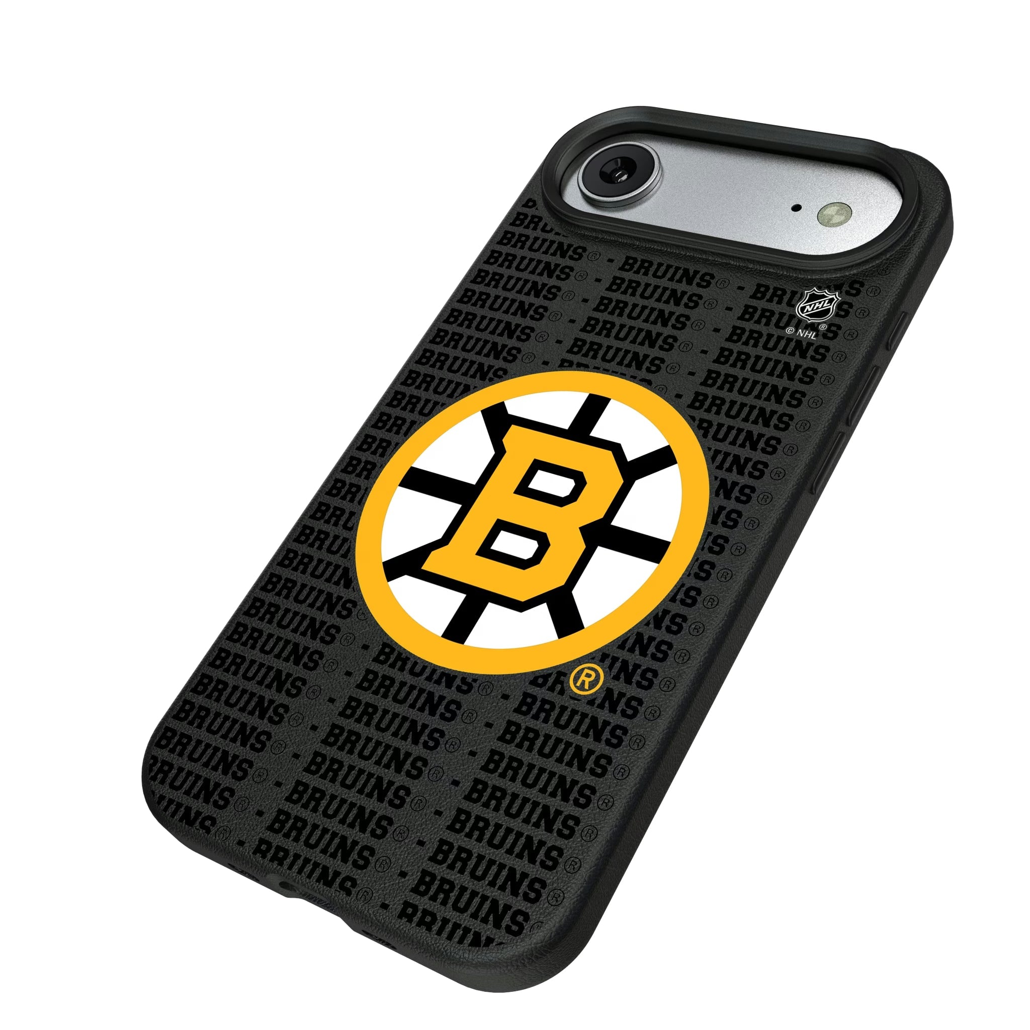 Boston Bruins Text Backdrop MagSafe Compatible Phone Case for Apple iPhone - Sports Gifts, Sports Memorabilia, Sports Collectibles, Fan Shop