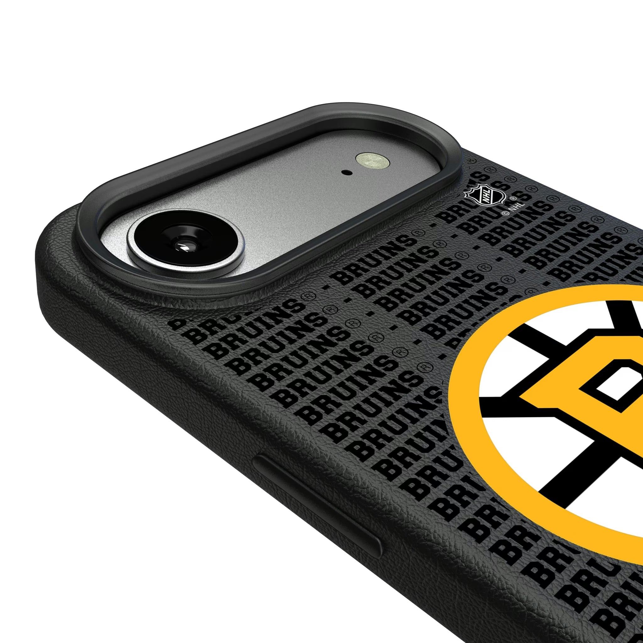 Boston Bruins Text Backdrop MagSafe Compatible Phone Case for Apple iPhone - Sports Gifts, Sports Memorabilia, Sports Collectibles, Fan Shop