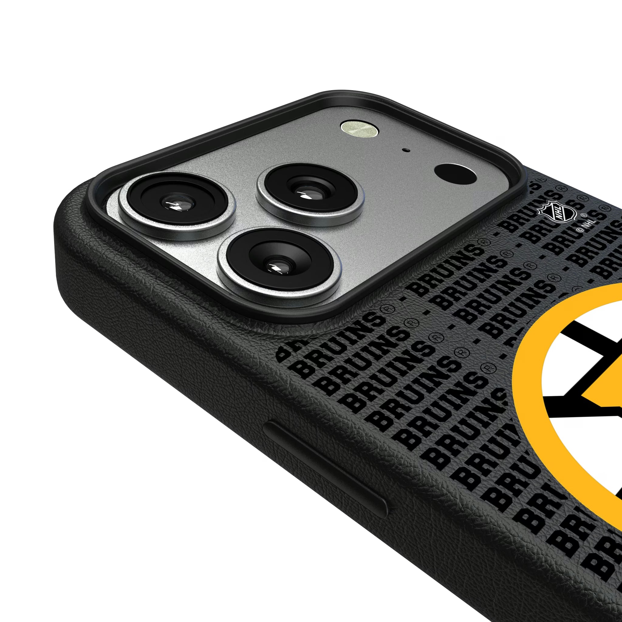 Boston Bruins Text Backdrop MagSafe Compatible Phone Case for Apple iPhone - Sports Gifts, Sports Memorabilia, Sports Collectibles, Fan Shop