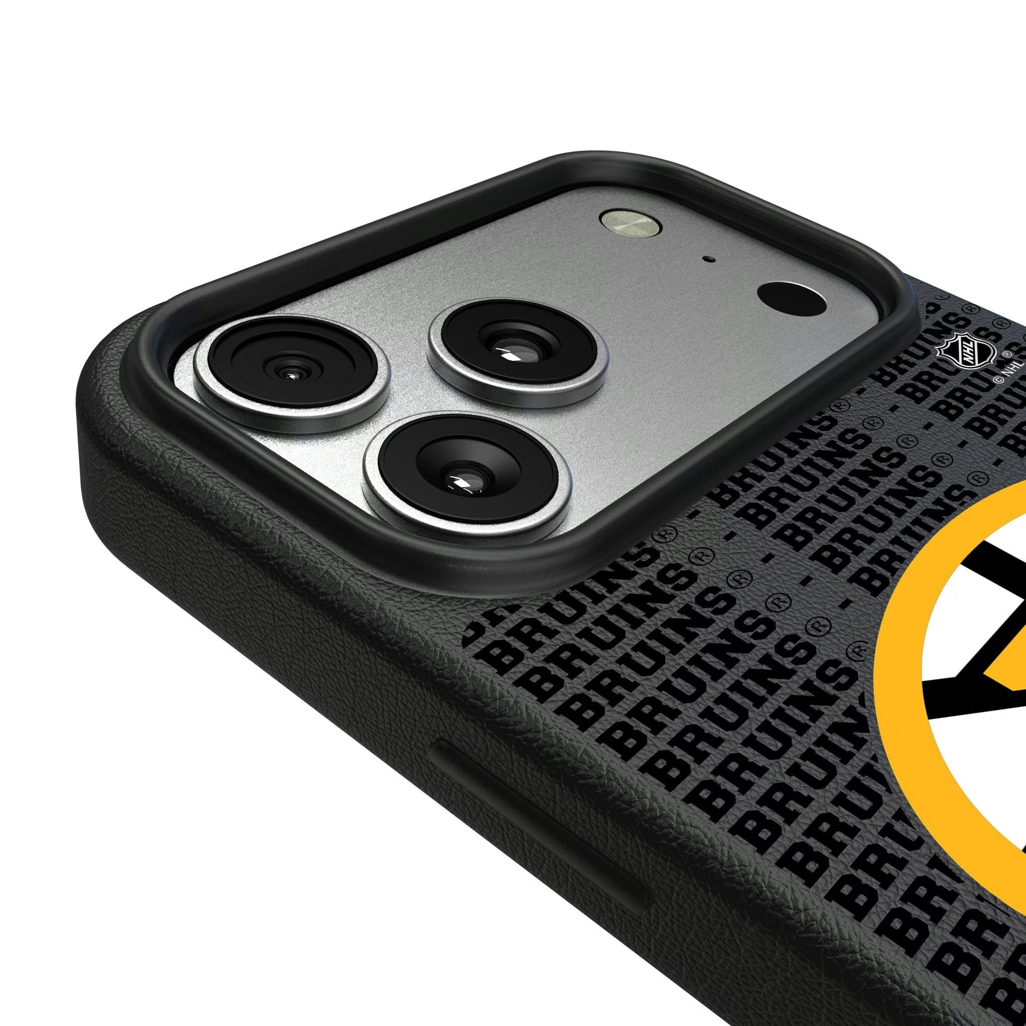 Boston Bruins Text Backdrop MagSafe Compatible Phone Case for Apple iPhone - Sports Gifts, Sports Memorabilia, Sports Collectibles, Fan Shop
