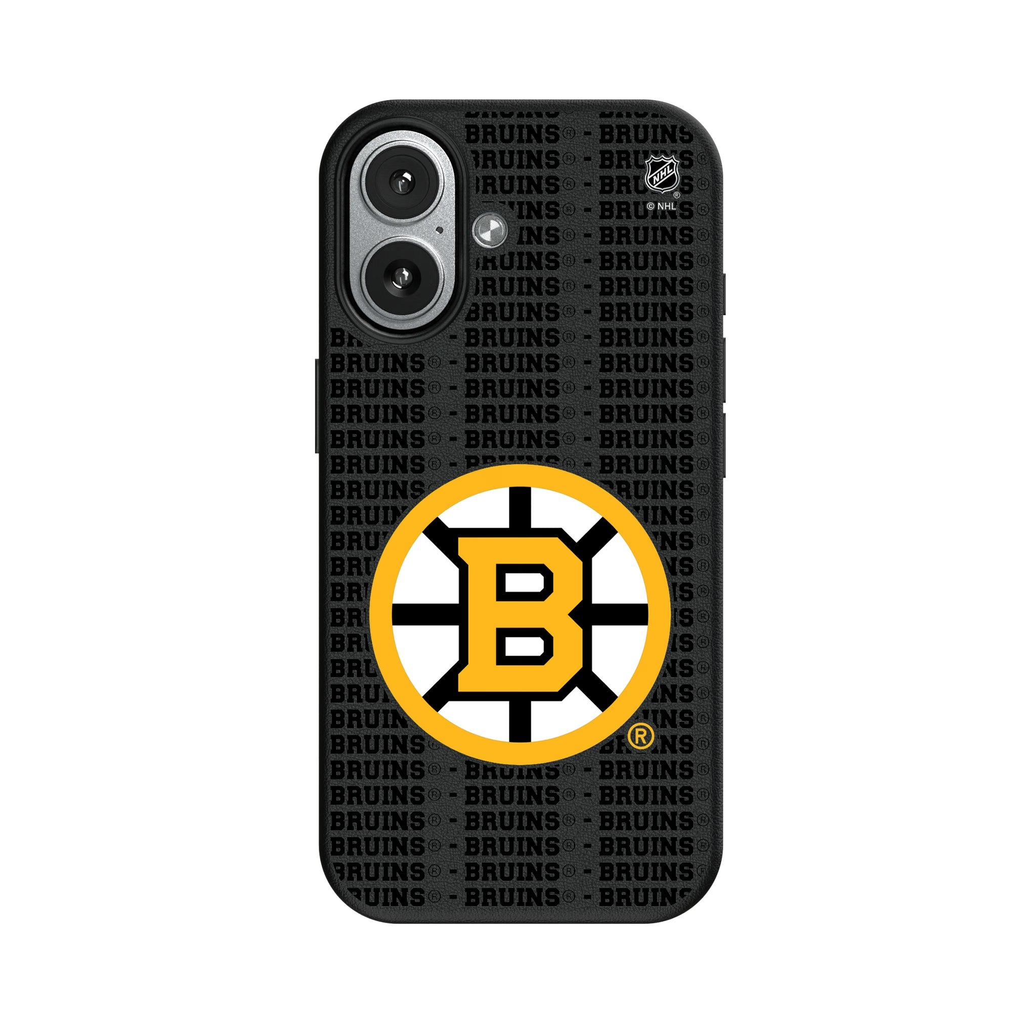 Boston Bruins Text Backdrop MagSafe Compatible Phone Case for Apple iPhone - Sports Gifts, Sports Memorabilia, Sports Collectibles, Fan Shop