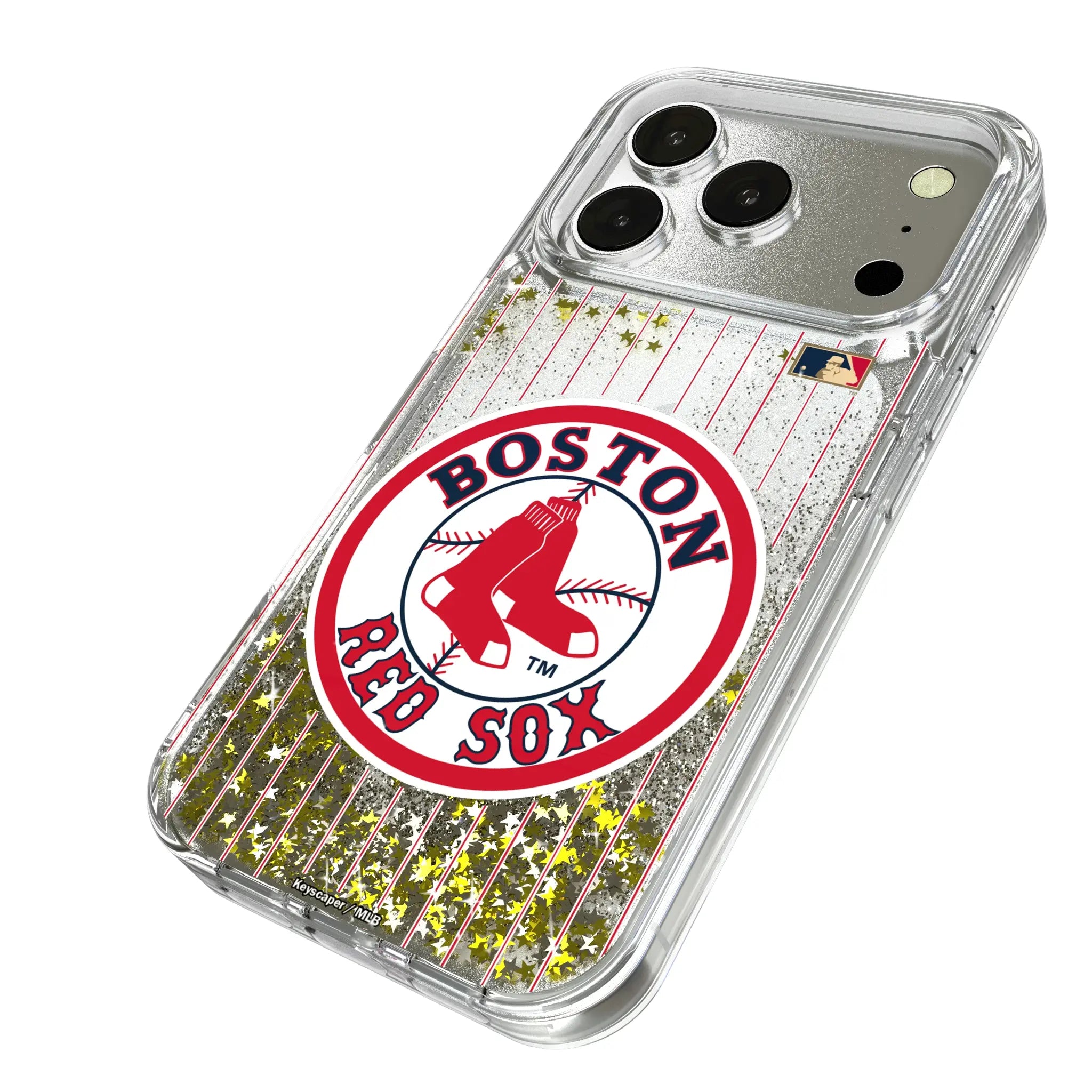 Boston Red Sox 1976-2008 - Cooperstown Collection Pinstripe Glitter Phone Case