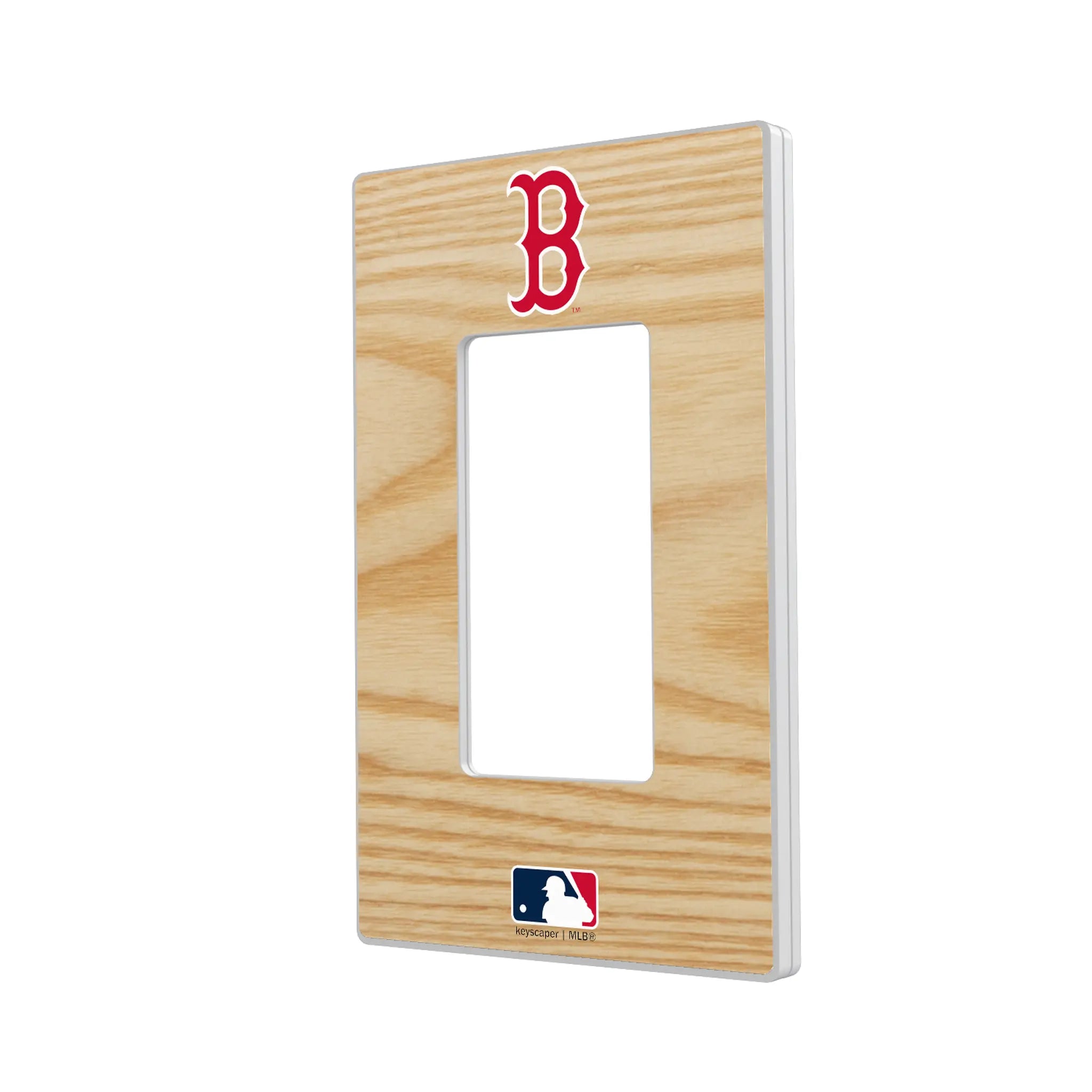 Boston Red Sox Baseball Bat Hidden-Screw Light Switch Plate