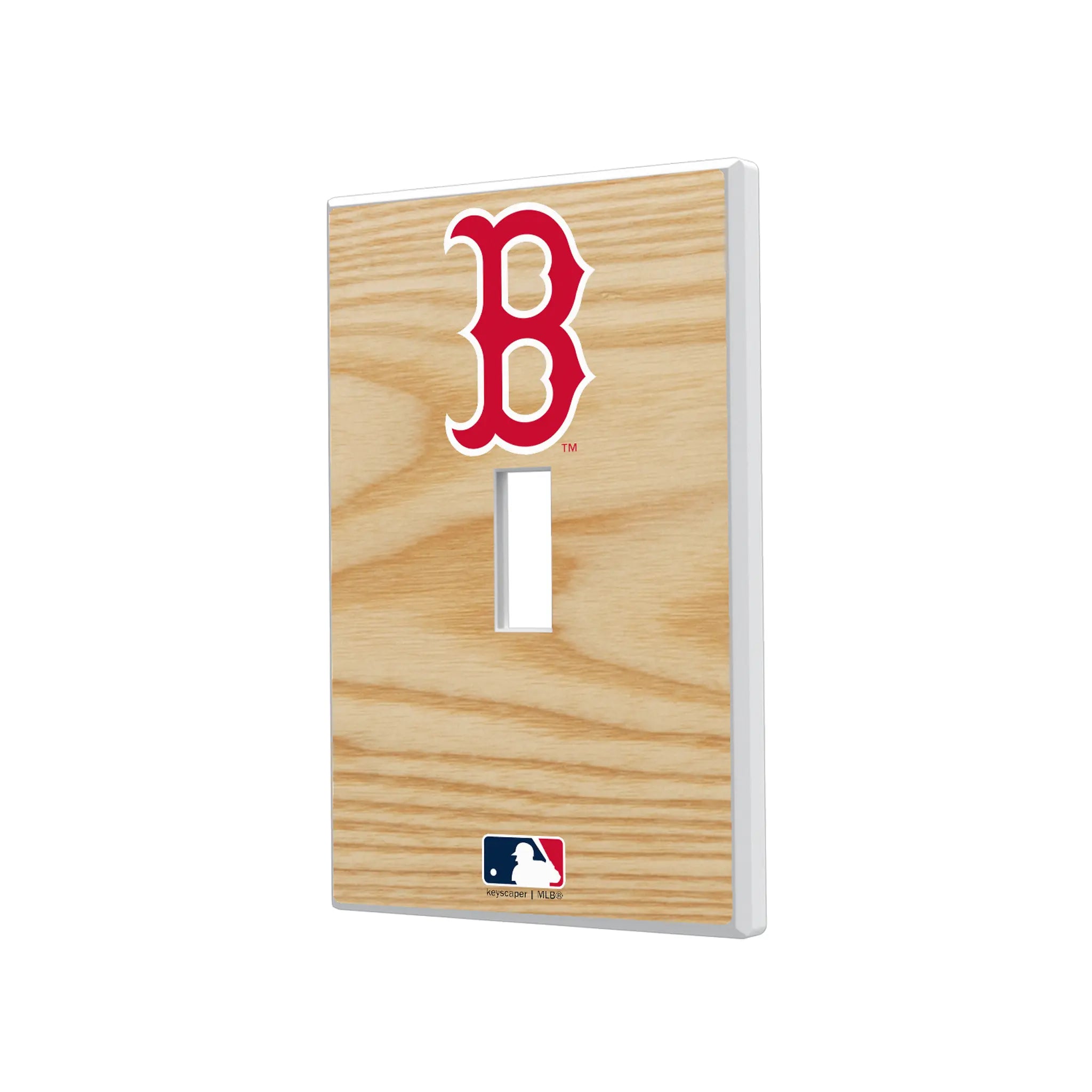 Boston Red Sox Baseball Bat Hidden-Screw Light Switch Plate