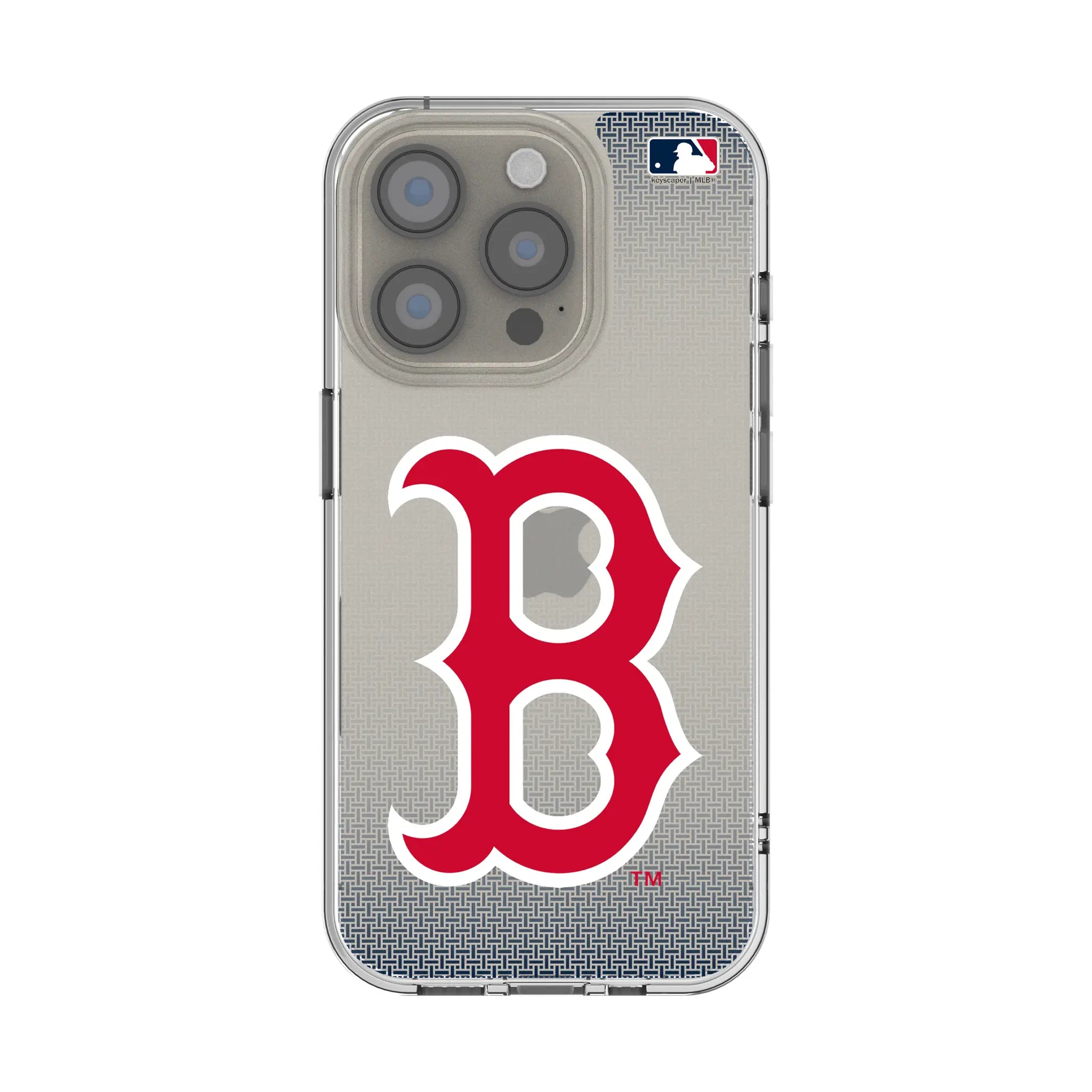 Boston Red Sox Linen Clear Phone Case for Apple iPhone