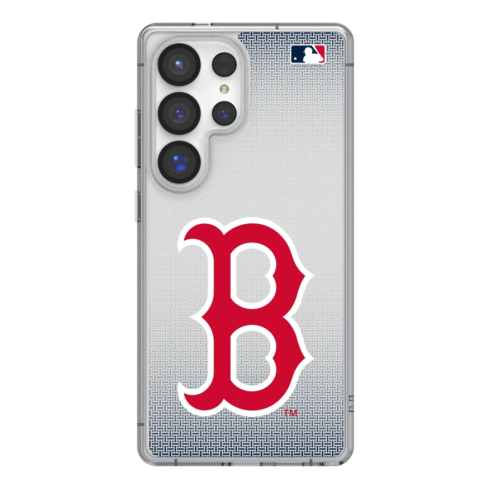 Boston Red Sox Linen Clear Phone Case for Samsung Galaxy