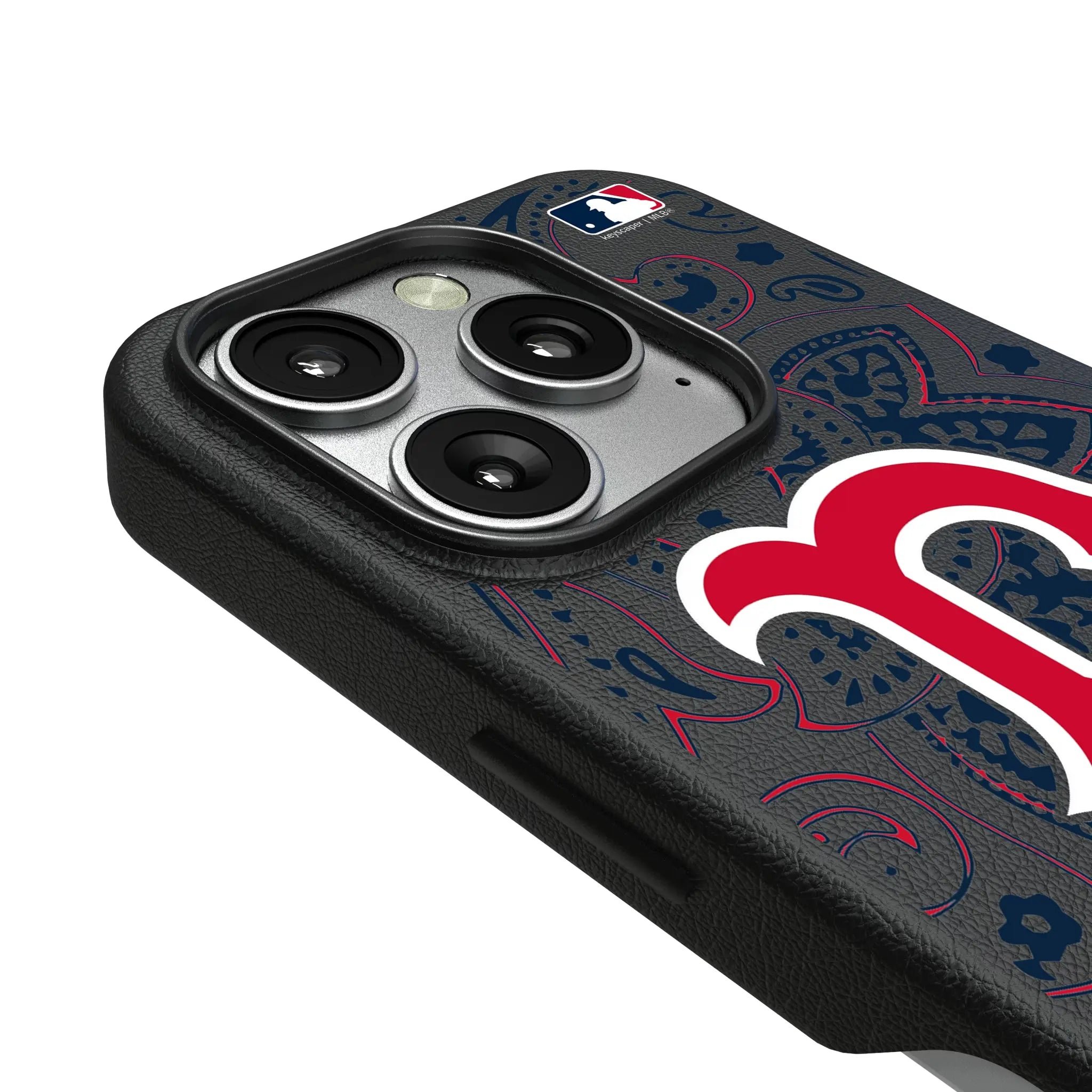 Boston Red Sox Paisley MagSafe Compatible Phone Case for Apple iPhone