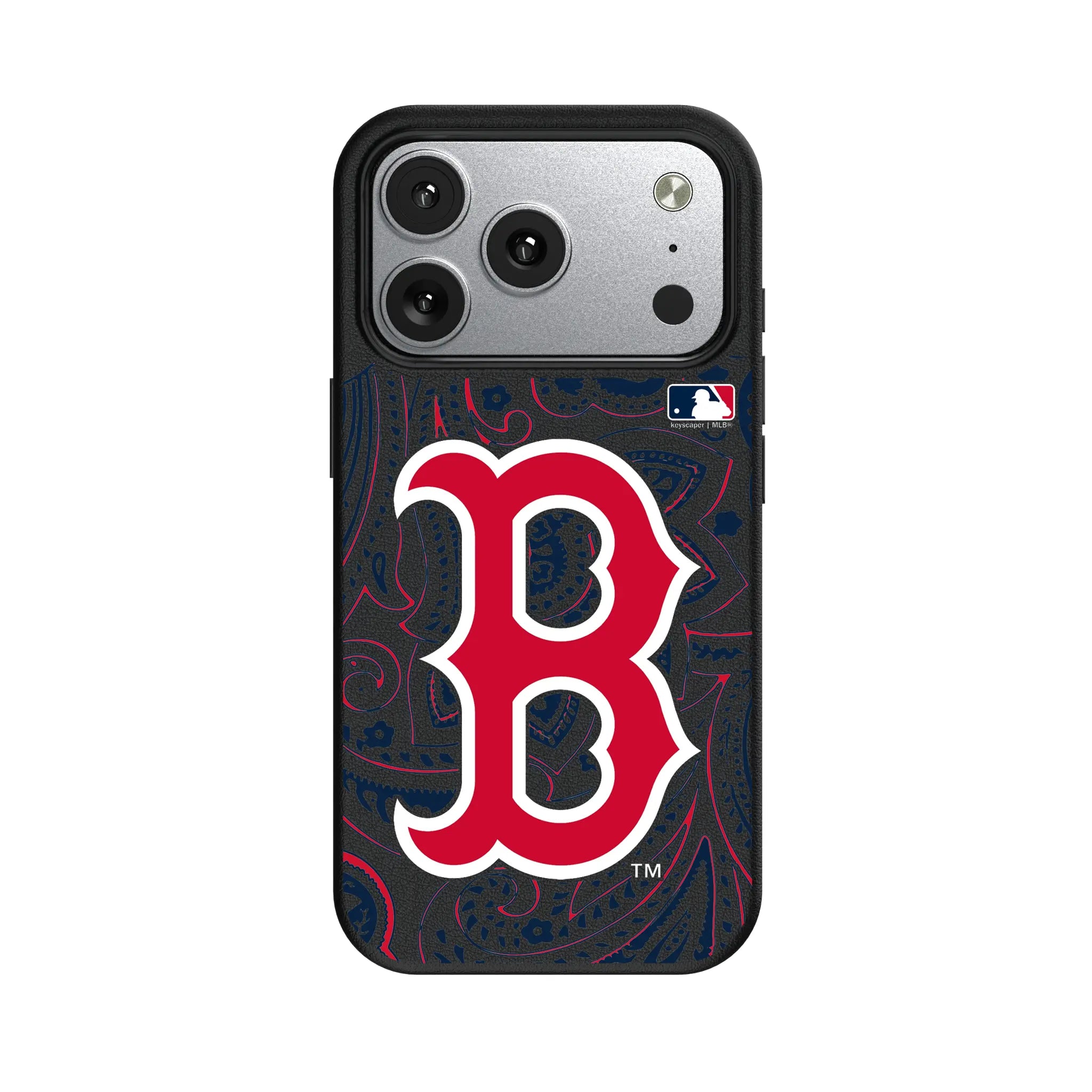 Boston Red Sox Paisley MagSafe Compatible Phone Case for Apple iPhone