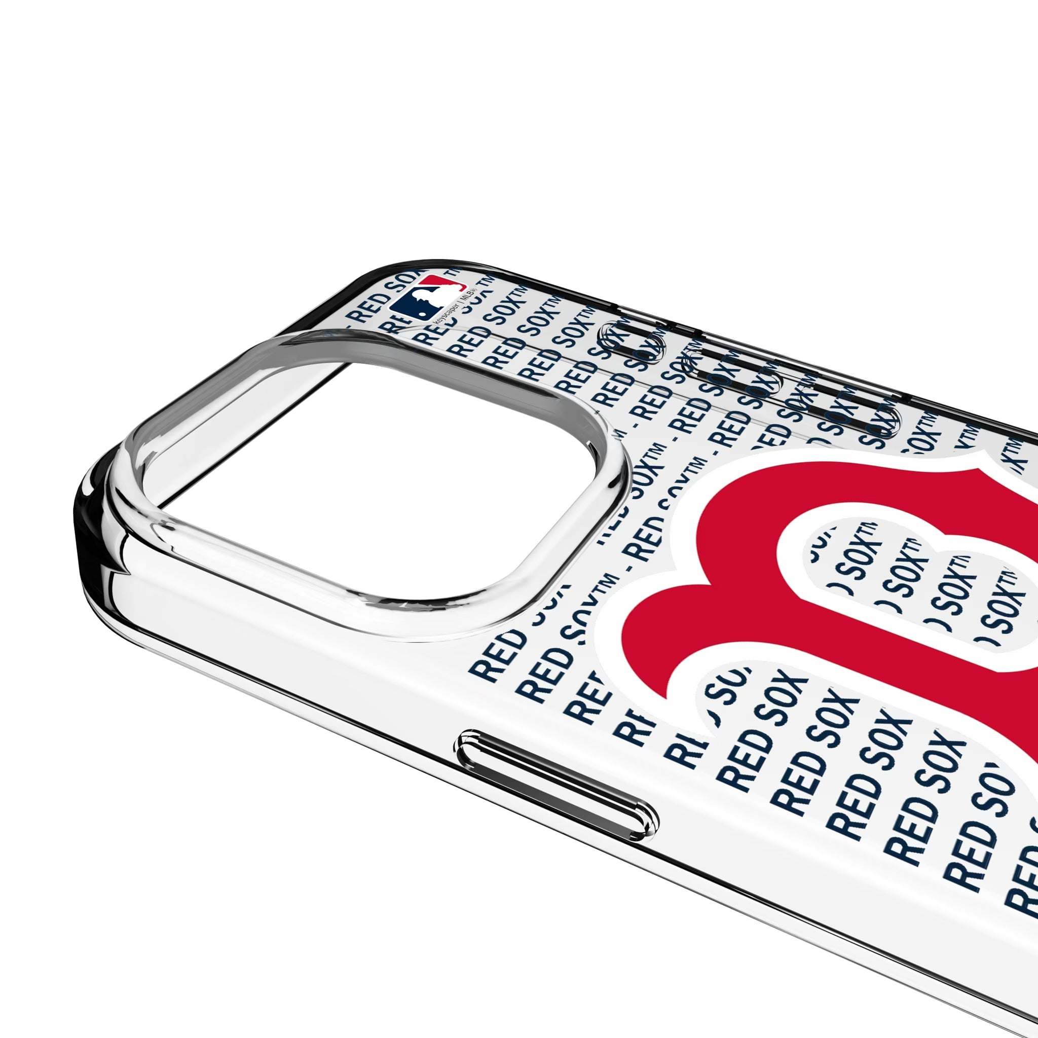 Boston Red Sox Text Backdrop Clear Phone Case for Apple iPhone