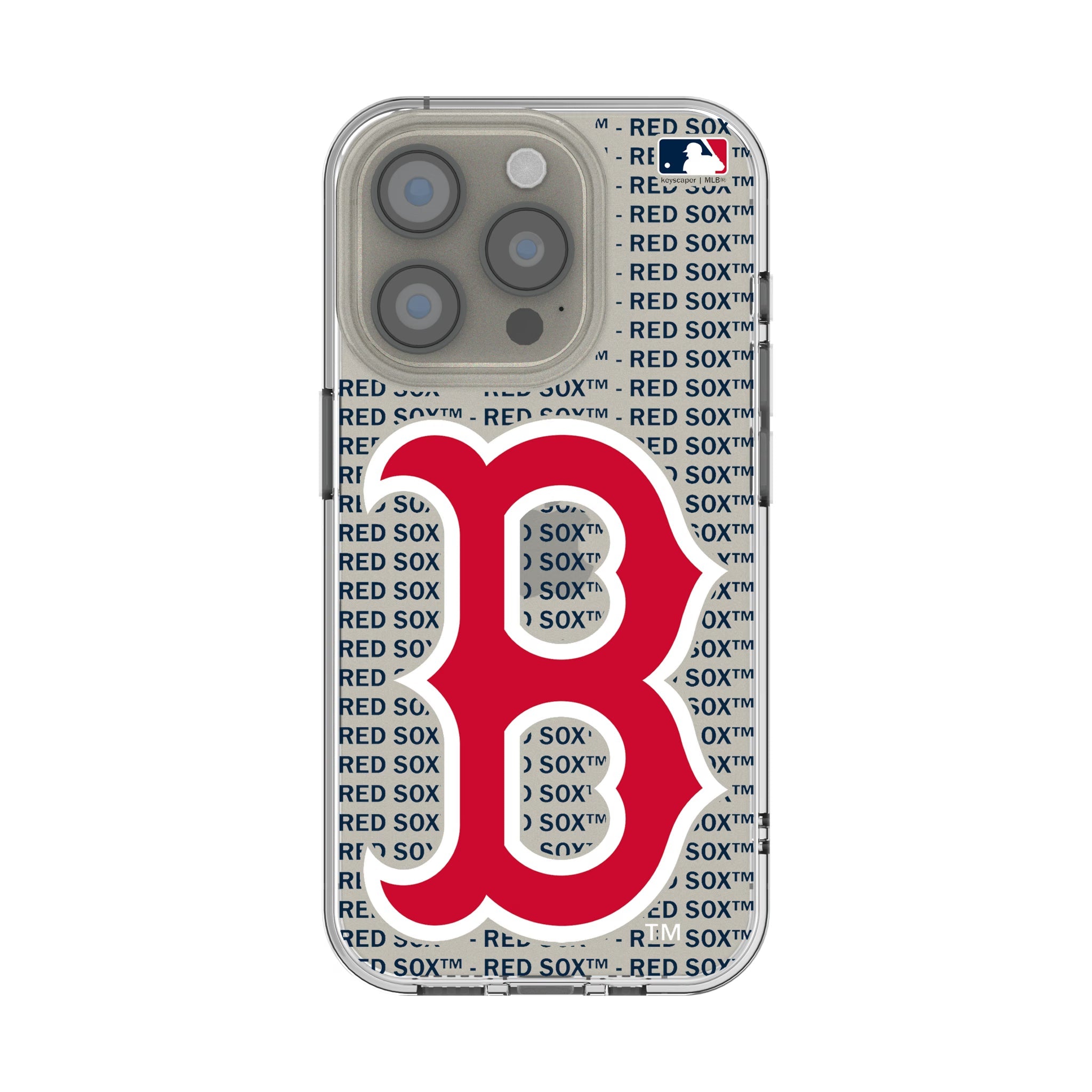Boston Red Sox Text Backdrop Clear Phone Case for Apple iPhone