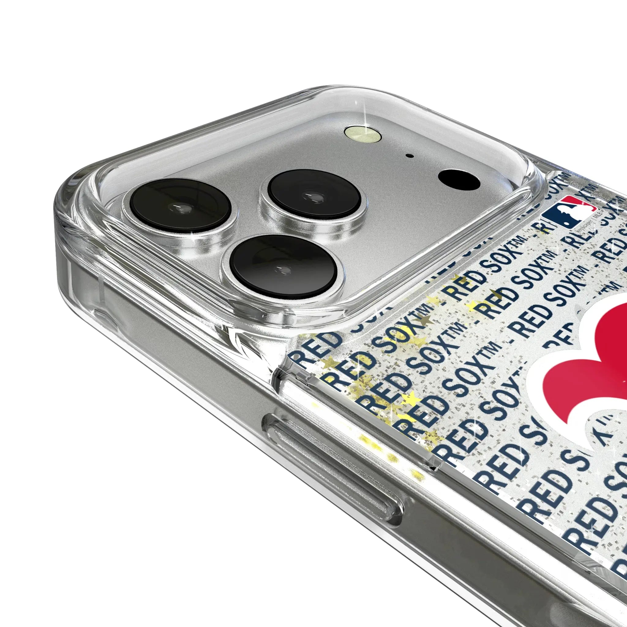 Boston Red Sox Text Backdrop Glitter Phone Case