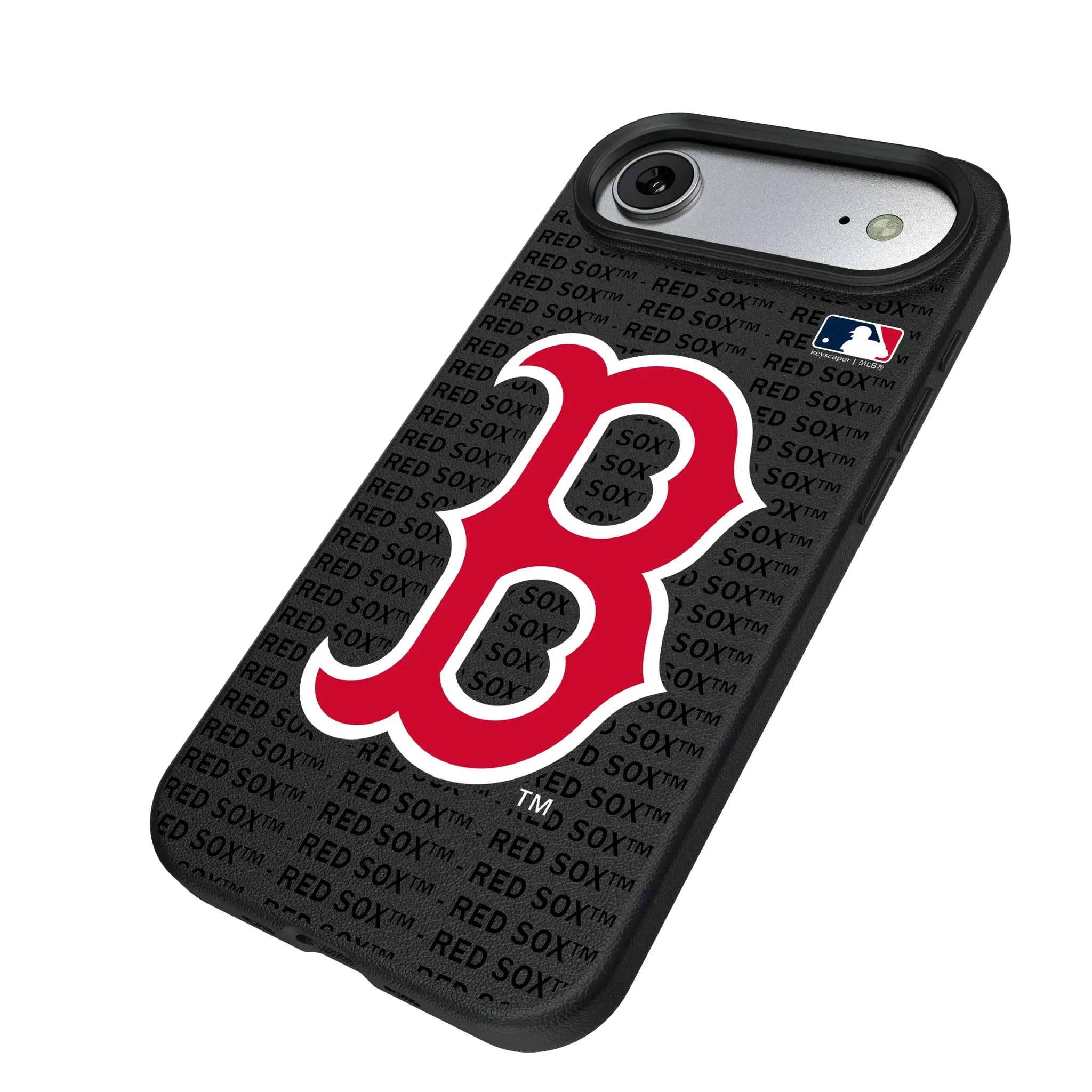 Boston Red Sox Text Backdrop MagSafe Compatible Phone Case for Apple iPhone