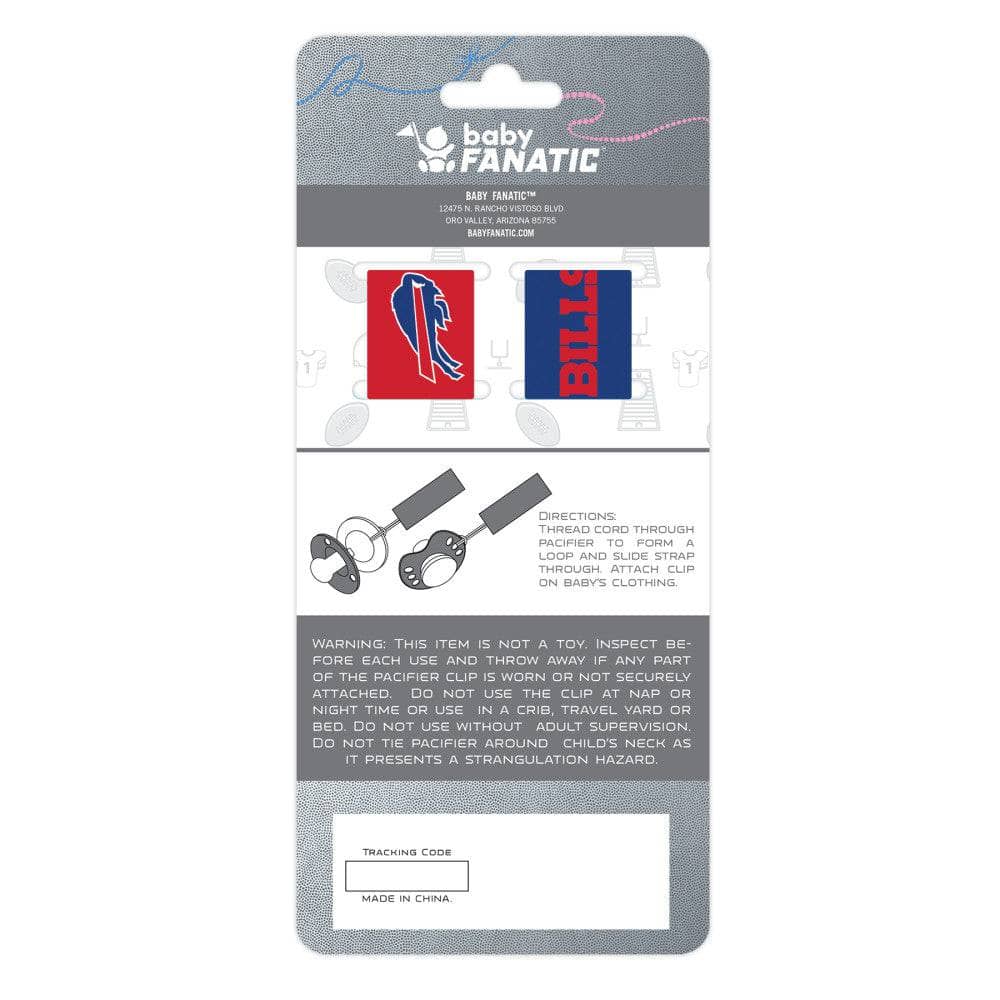 Buffalo Bills Pacifier Clip Set - 2-Pack - Sports Gifts, Sports Memorabilia, Sports Collectibles, Fan Shop